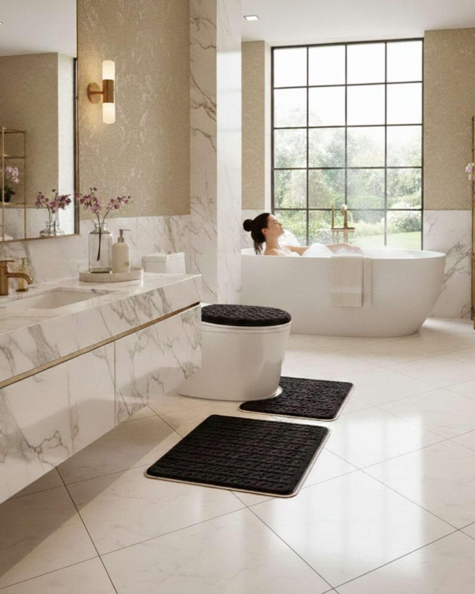 SET DE BAÑO 3 PIEZAS SUAVES Y ABSORBENTES m11-3