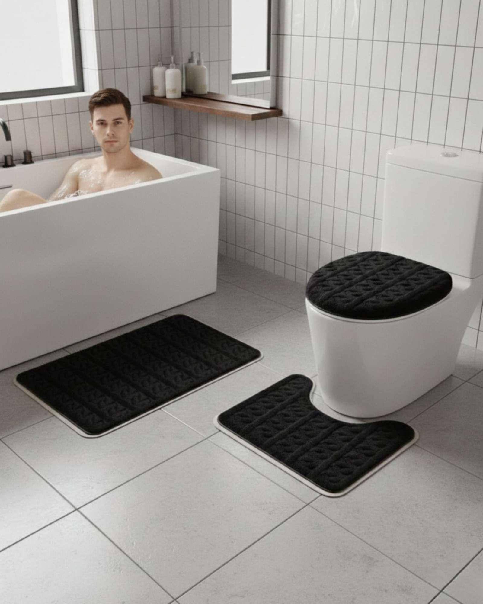 SET DE BAÑO 3 PIEZAS SUAVES Y ABSORBENTES m11-4