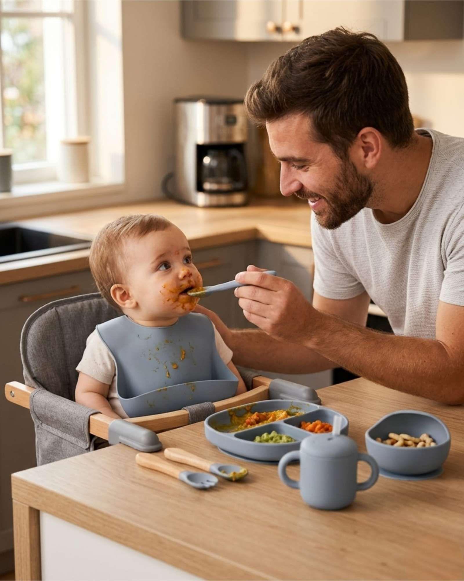 Set De Alimentación De Silicona Para Bebé 6 piezas A5-1