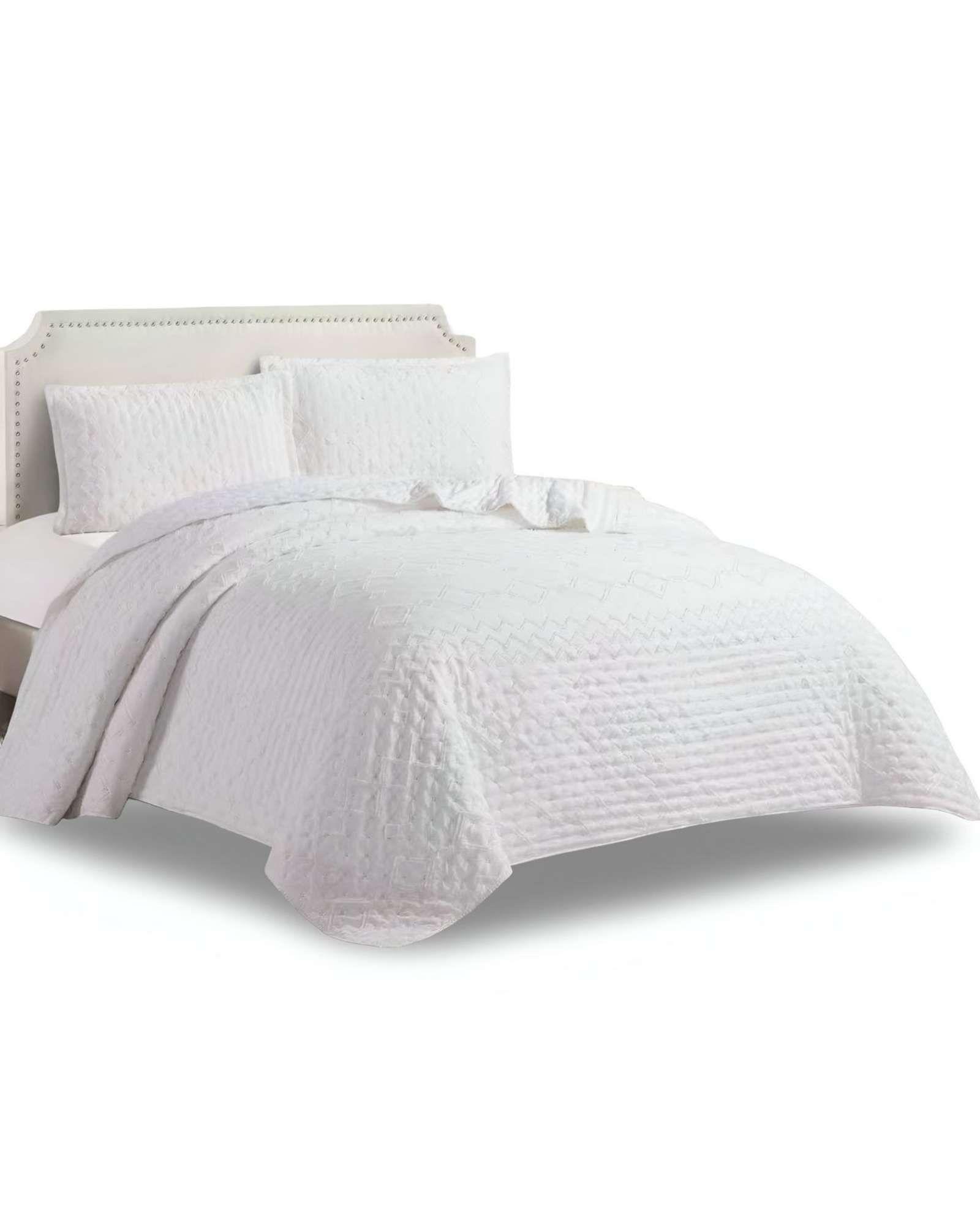 CUBRECAMA QUILT TUFTING DE LUJO SUAVE PLAZA Y MEDIA t01-0