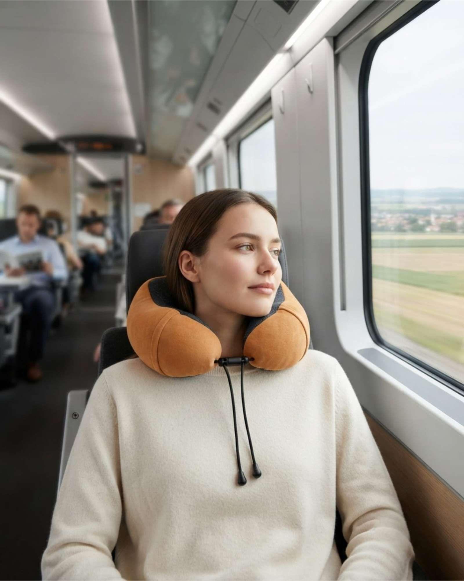 Almohada de Cuello Ergonómica para Viaje Avión y Auto - Soporte Cervical 05-2