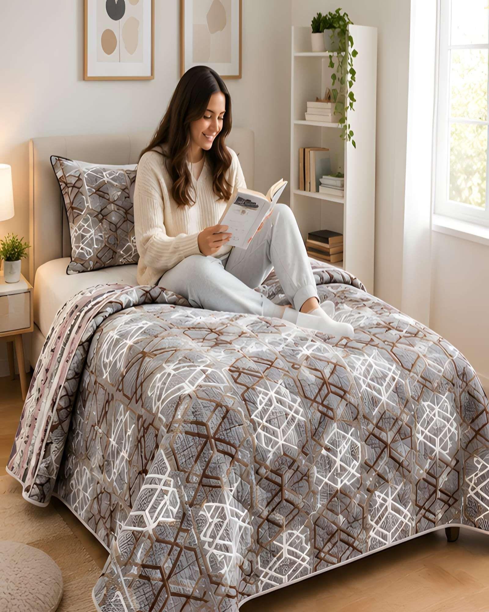 Quilt 1.5 Plazas 180x230 cm + Funda de Almohada-0