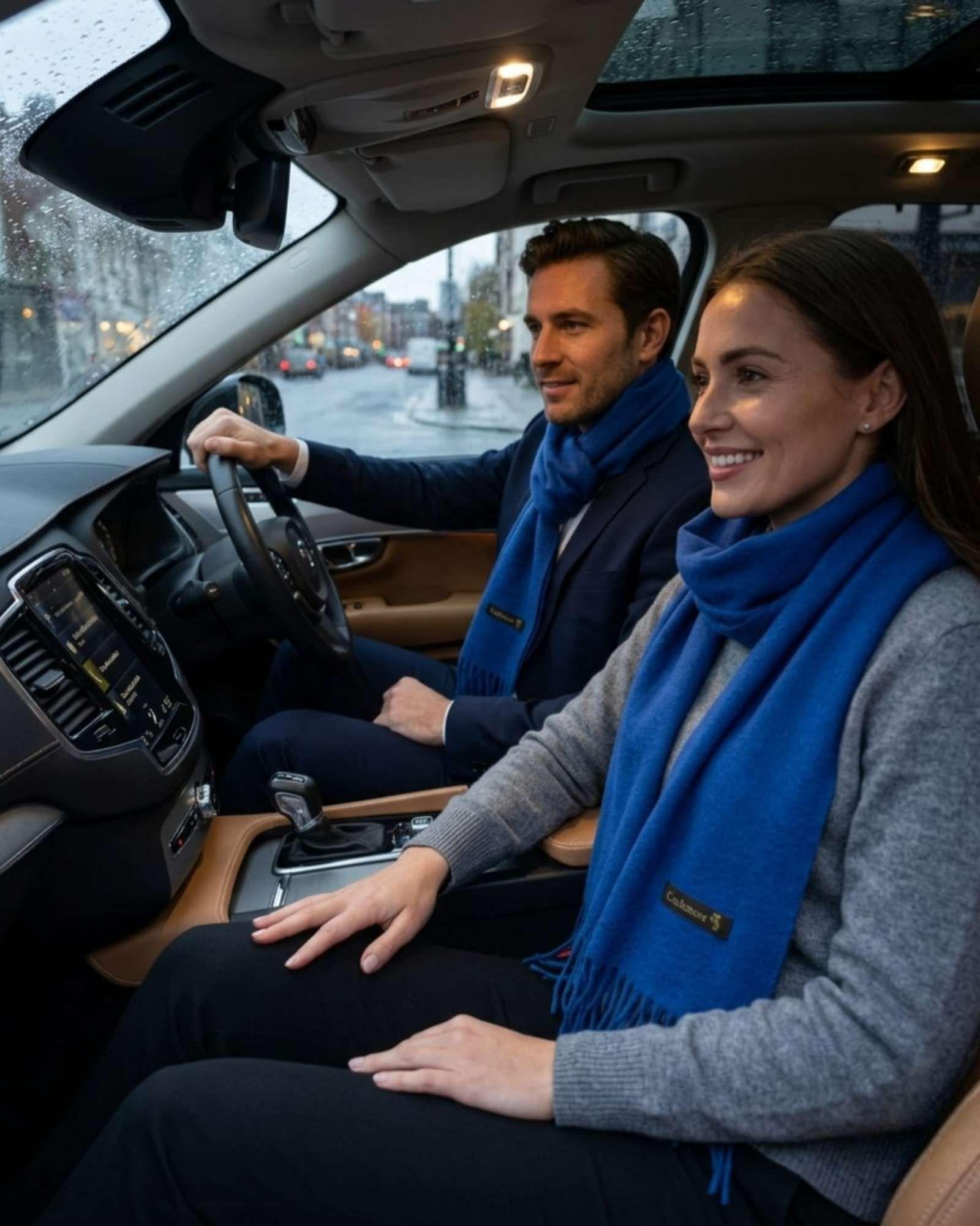 Bufanda Cashmere Premium Unisex Varios Colores azul-4