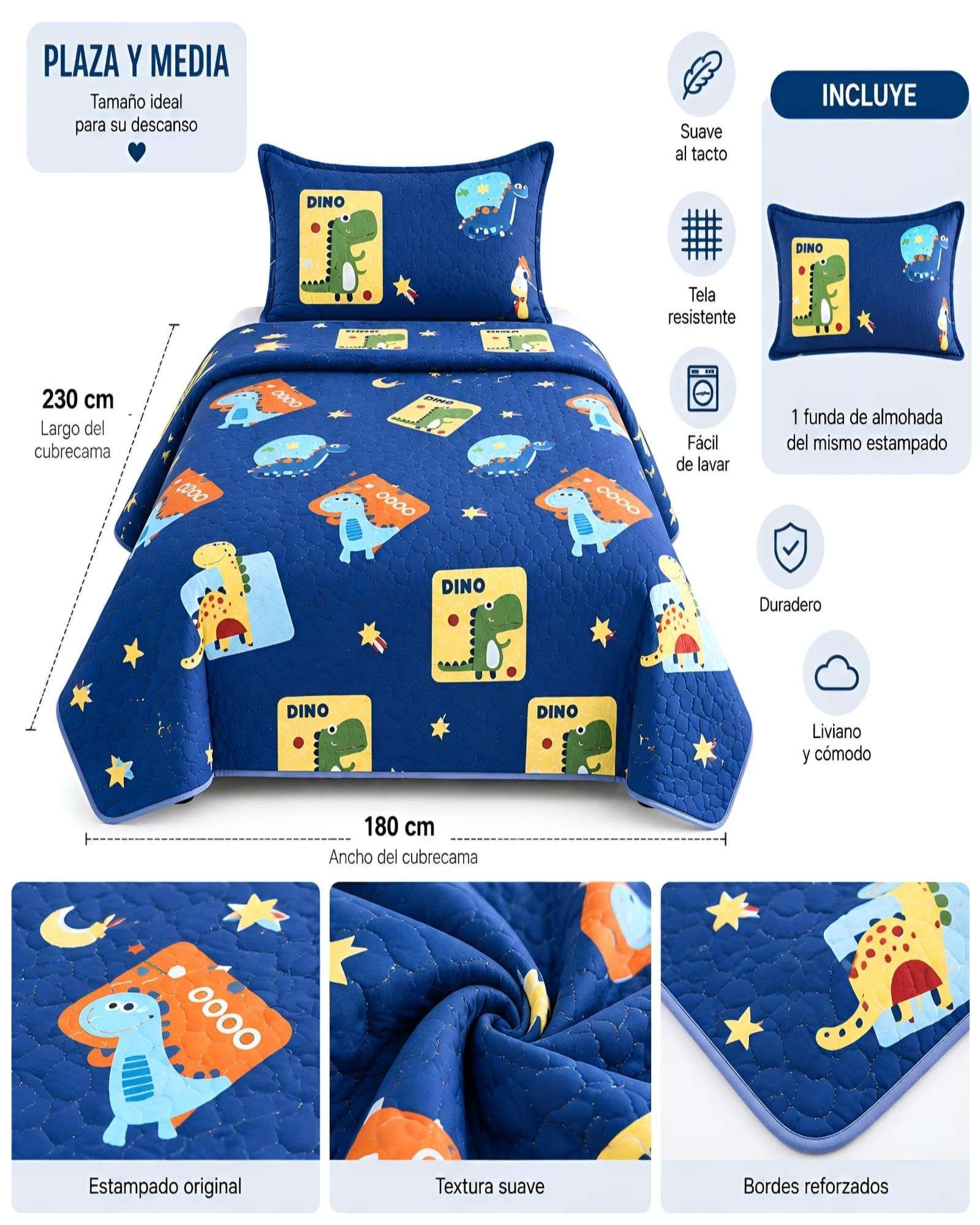 Set de Cubrecama y Funda de Almohada 1.5 plaza 180x230cm A25-3