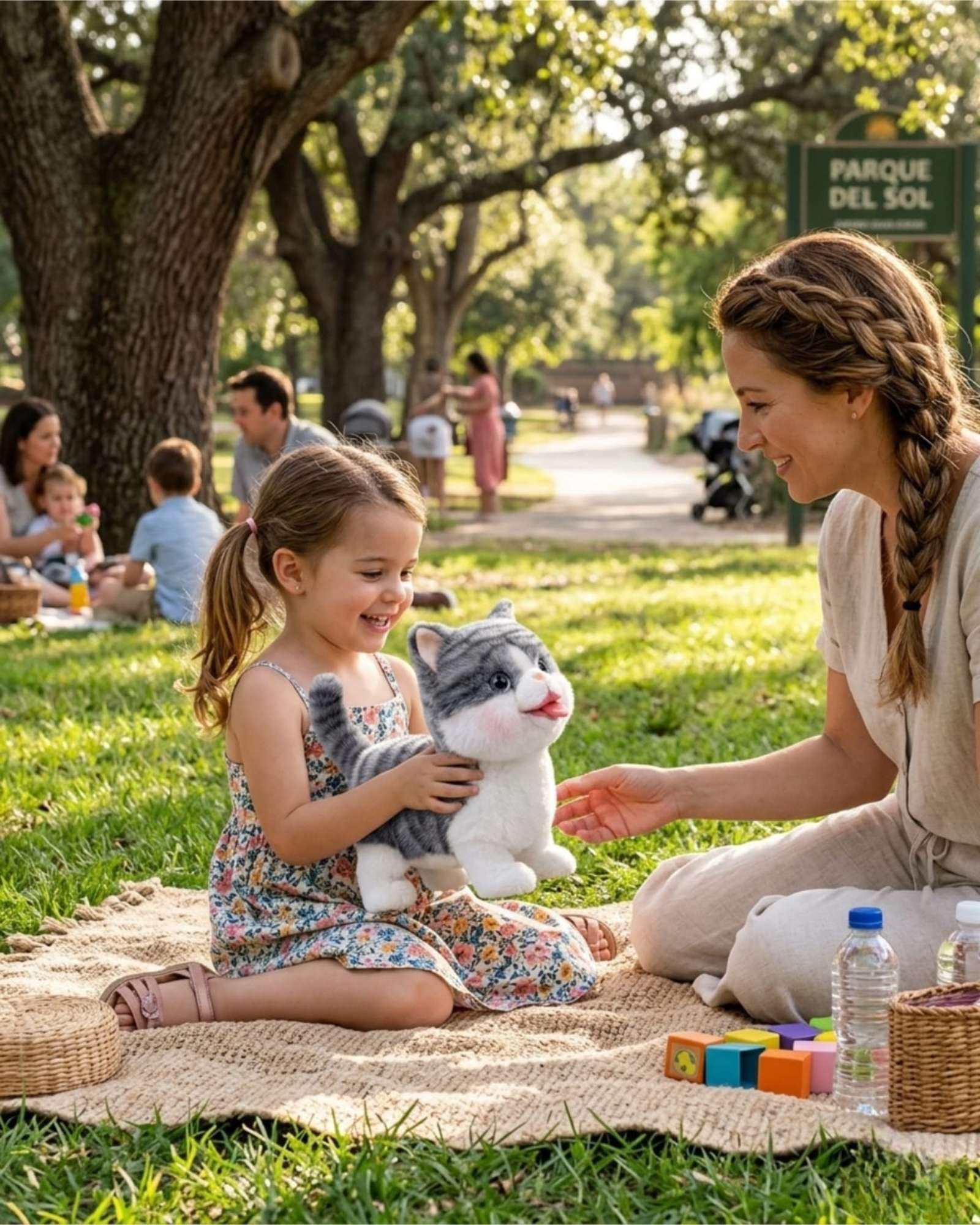 Gatito Interactivo Tierno Camina y hace  Miau Real  El Compañero Perfecto color gris-4