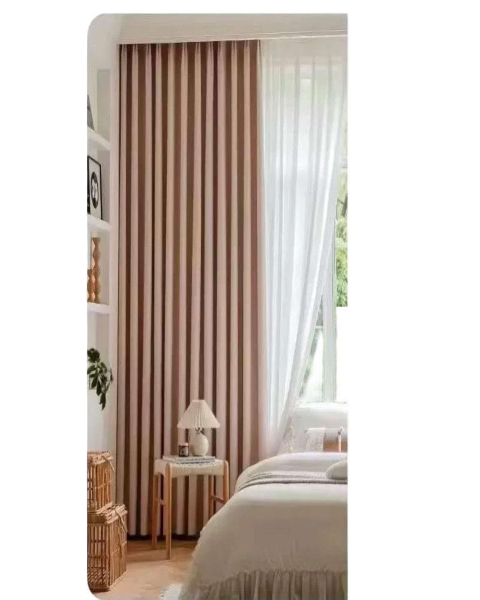 CORTINA LIVING DORMITORIO CON ARGOLLA ROSA-1