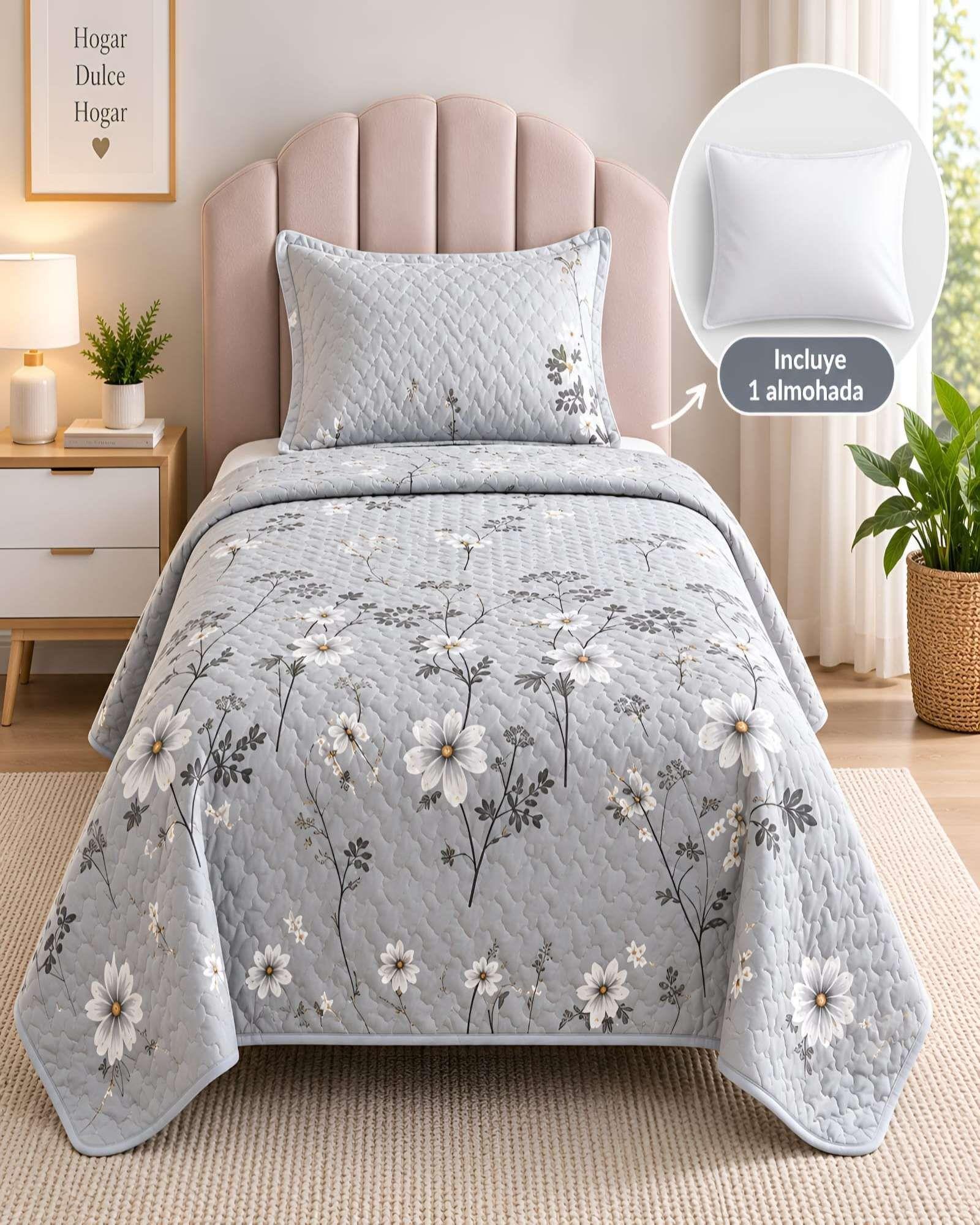 Quilt 1.5 Plazas 180x230 cm + Funda de Almohada-0