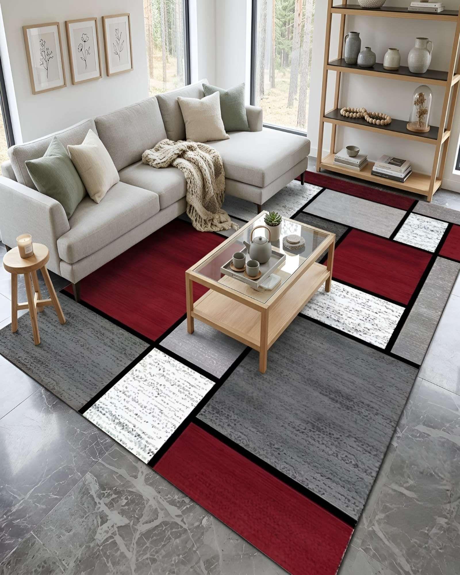 Alfombra de Diseño Geométrico Contemporáneo 160cmx200cm 06-3