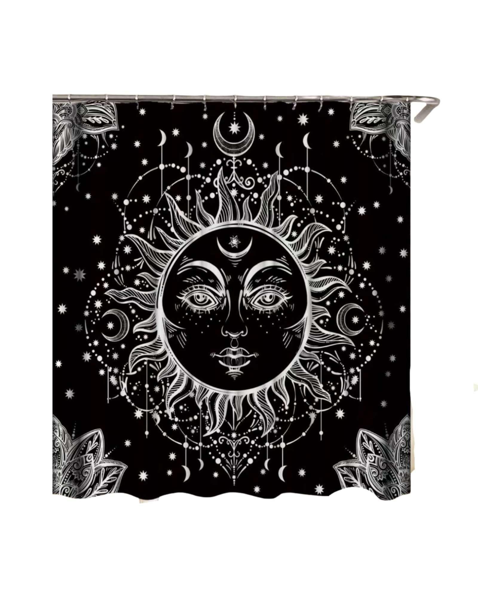 Cortina de Baño Tela Género + Forro Impermeable c28-4