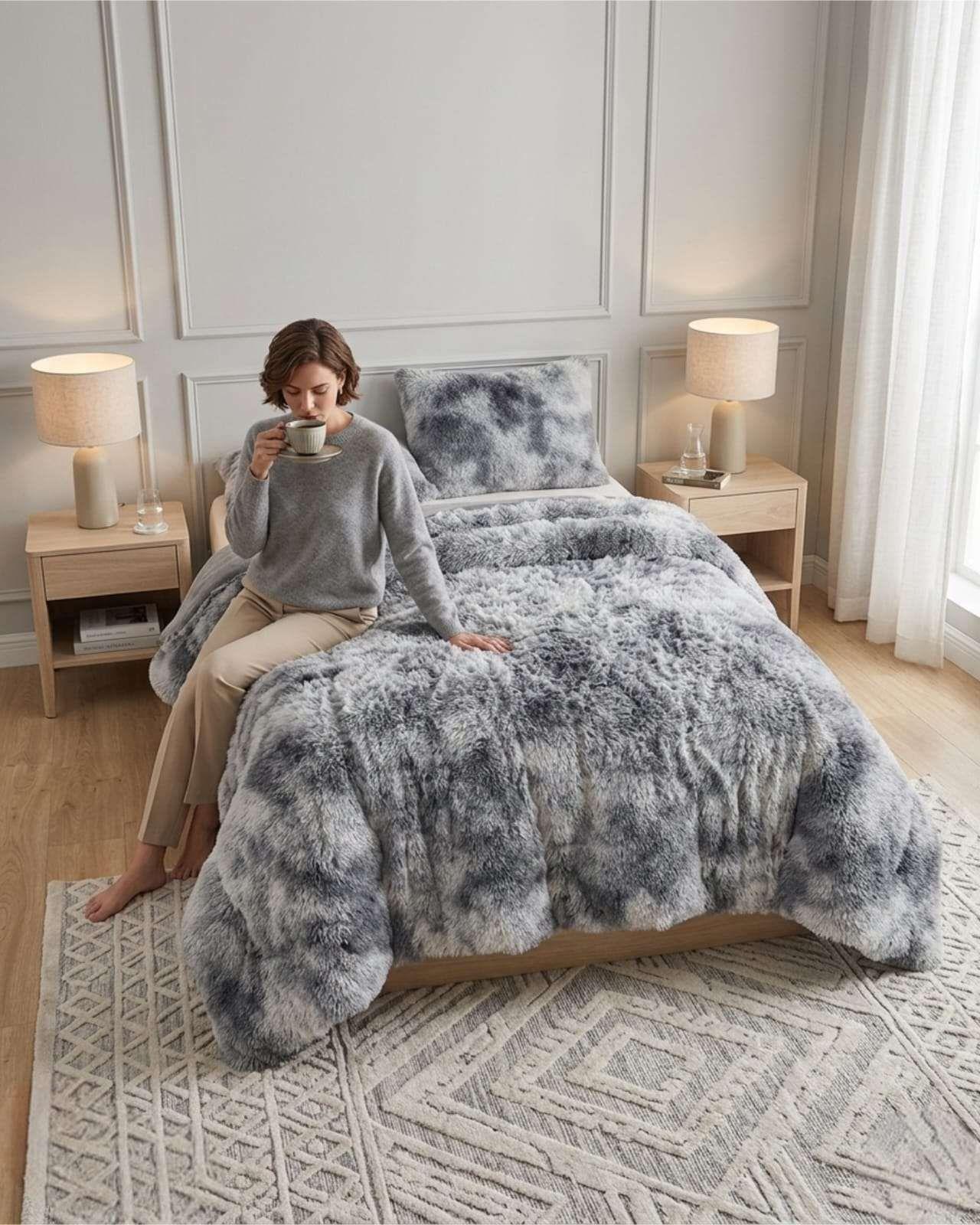 Cubre-Cama Shaggy con Chiporro – Textura Extra Suave Plaza Y Media 03-0