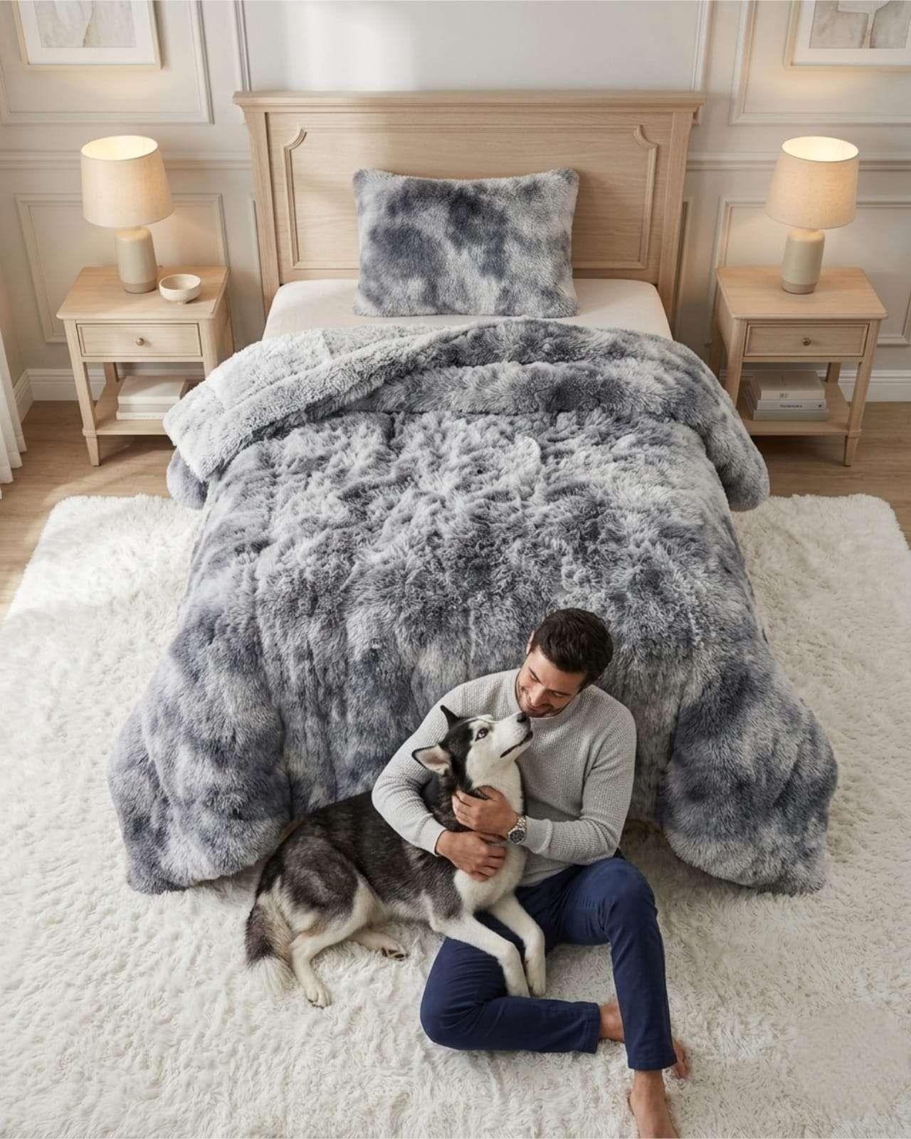 Cubre-Cama Shaggy con Chiporro – Textura Extra Suave Plaza Y Media 03-1