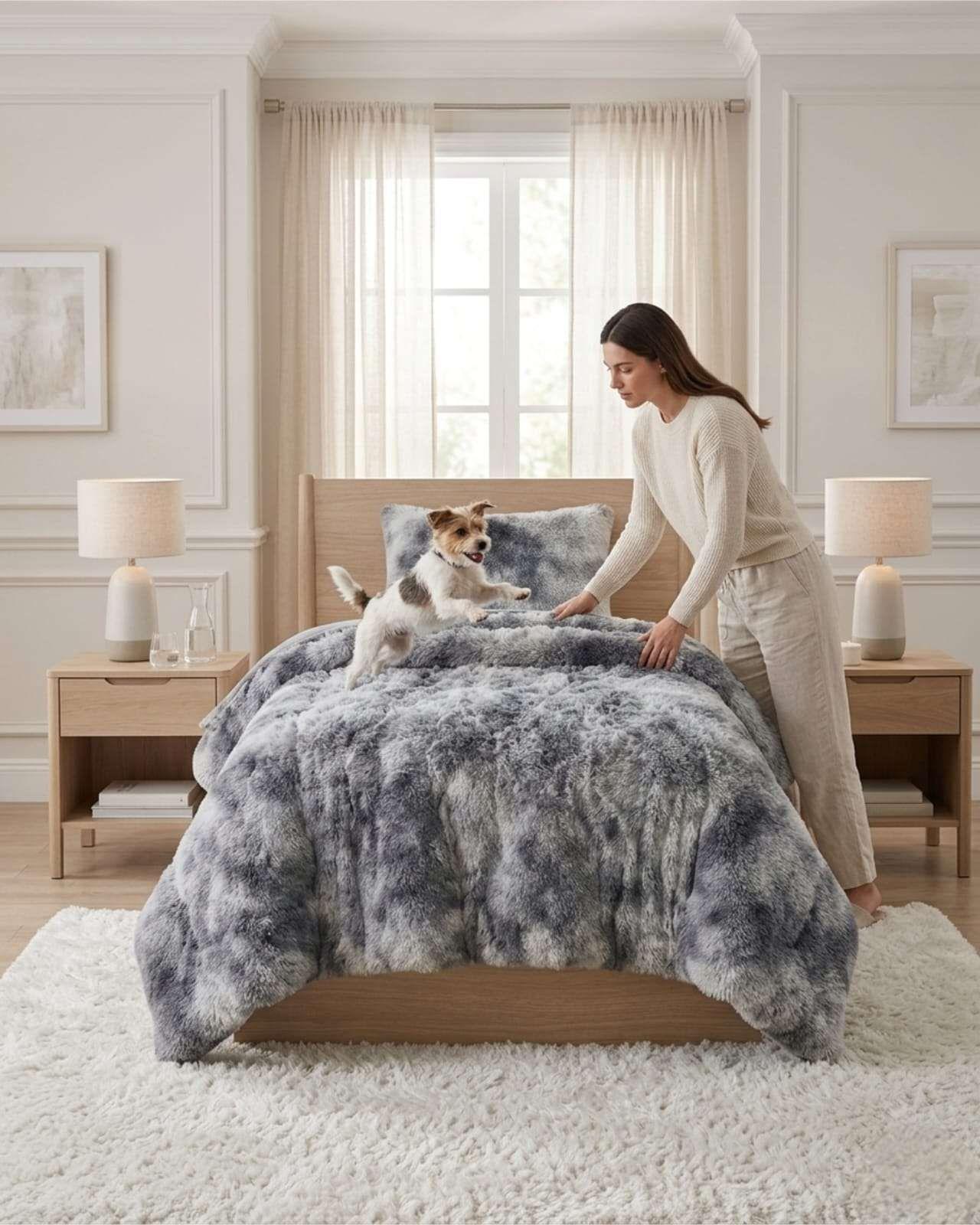 Cubre-Cama Shaggy con Chiporro – Textura Extra Suave Plaza Y Media 03-2