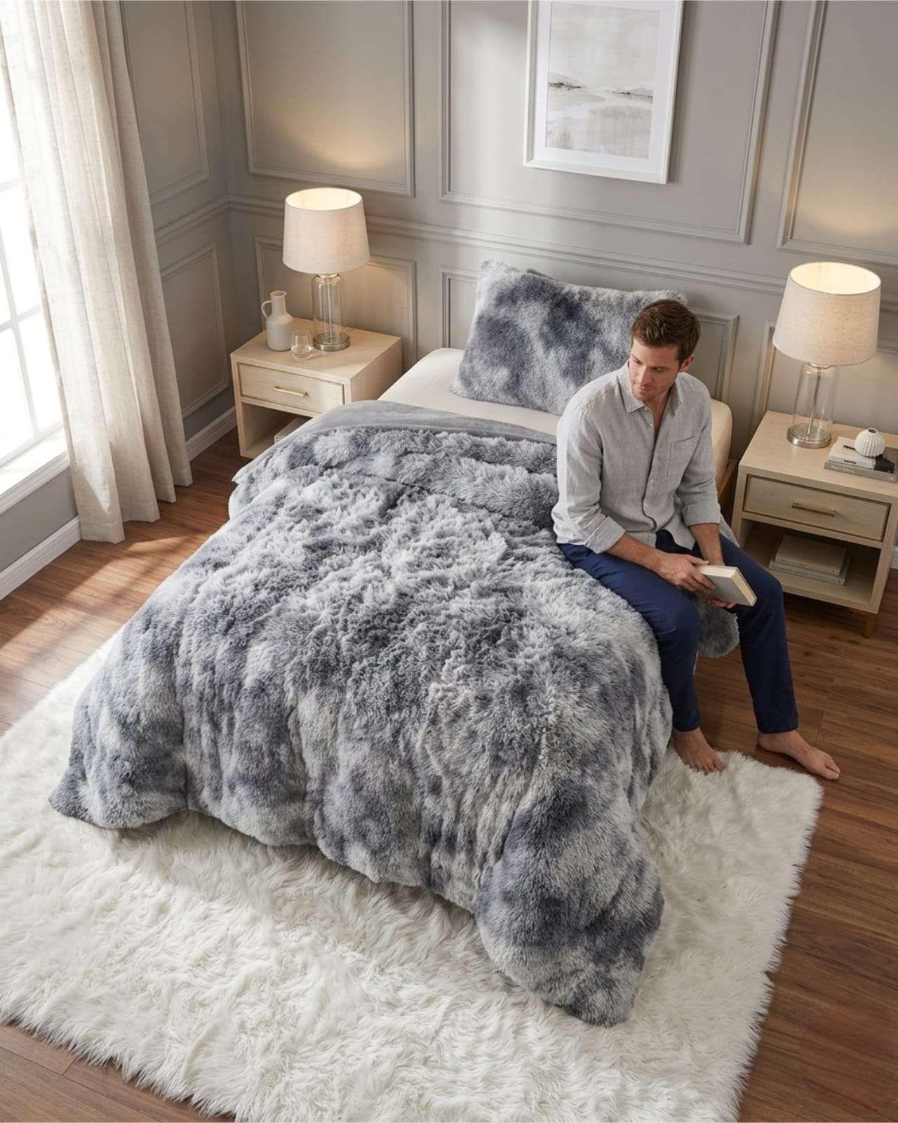 Cubre-Cama Shaggy con Chiporro – Textura Extra Suave Plaza Y Media 03-3