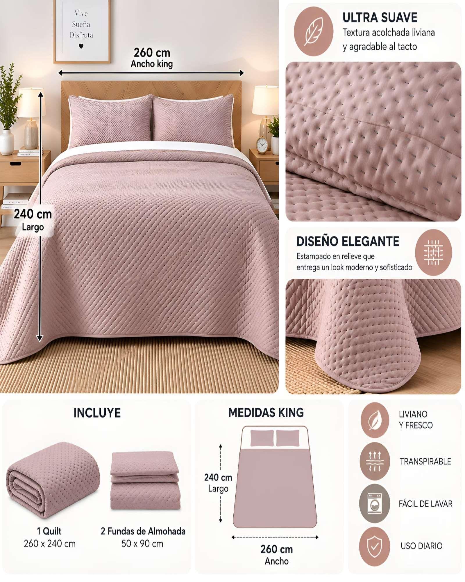Quilt Cádiz Ultra Soft Mashini King  260 x 240 cm 02-4