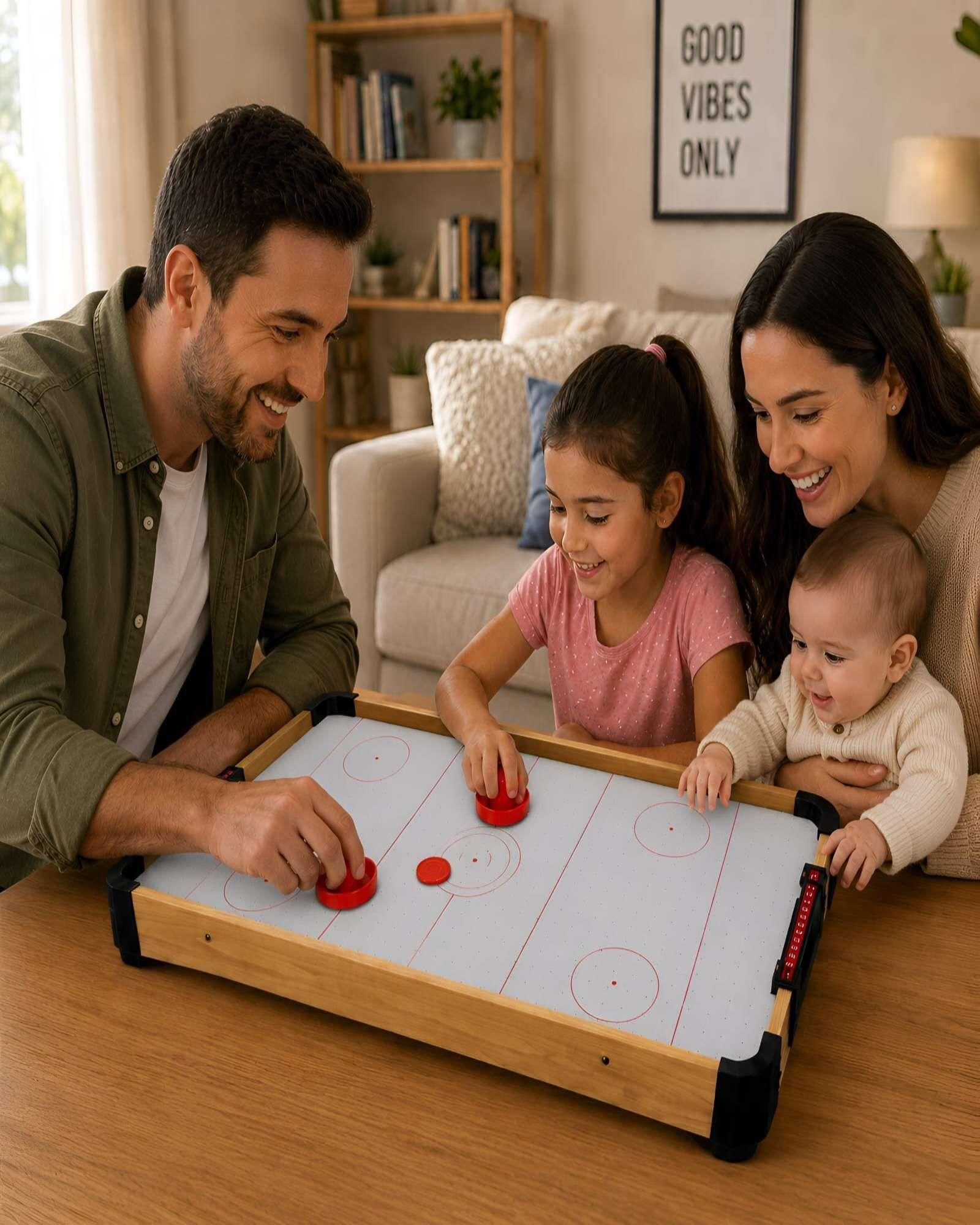 Mesa de Hockey de Aire Mini Air Hockey de Madera Juego Infantil-2