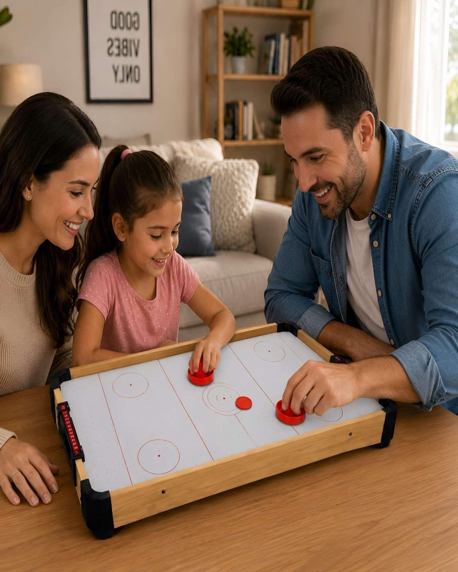 Mesa de Hockey de Aire Mini Air Hockey de Madera Juego Infantil-3