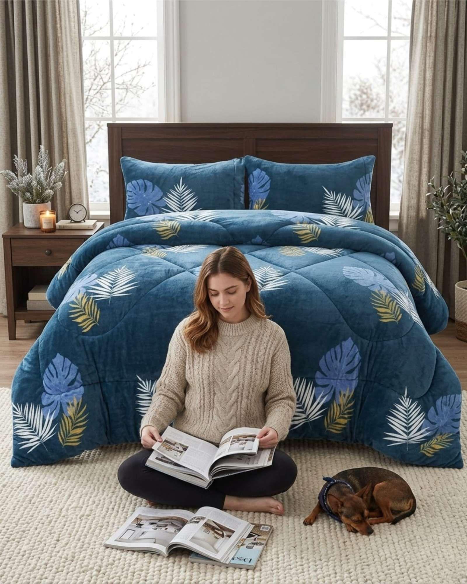 Plumón Térmico 2 Plazas Plush y Chiporro Extra Cálido Invierno A4-2