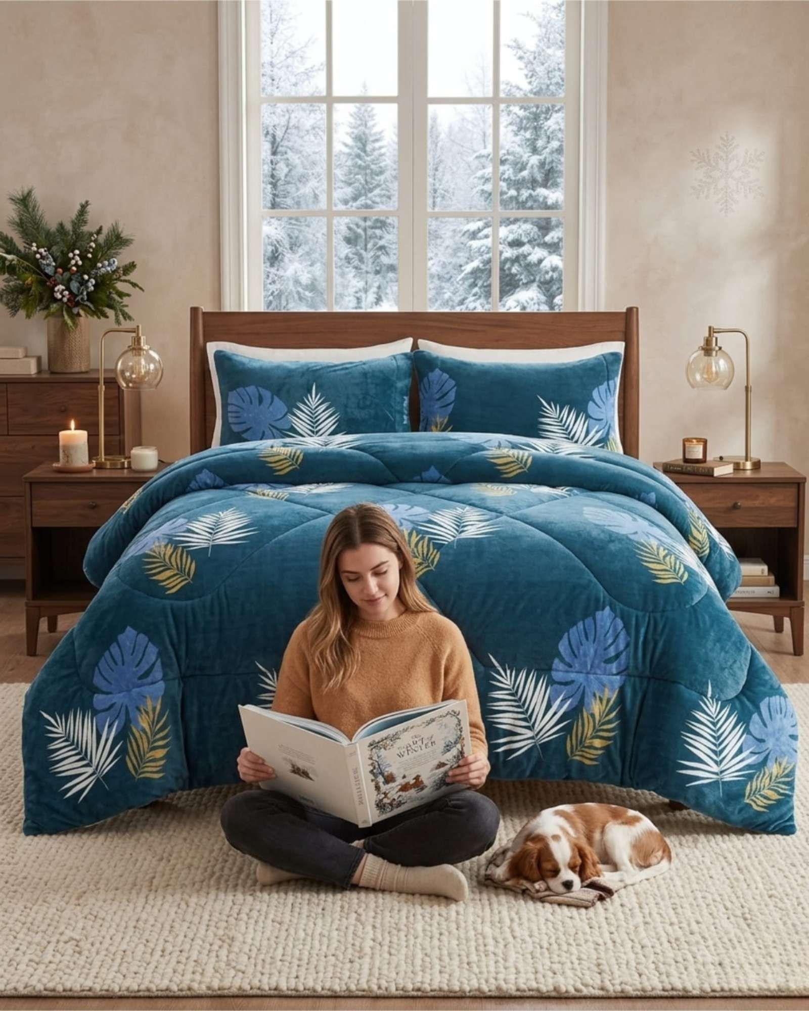 Plumón Térmico 2 Plazas Plush y Chiporro Extra Cálido Invierno A4-4