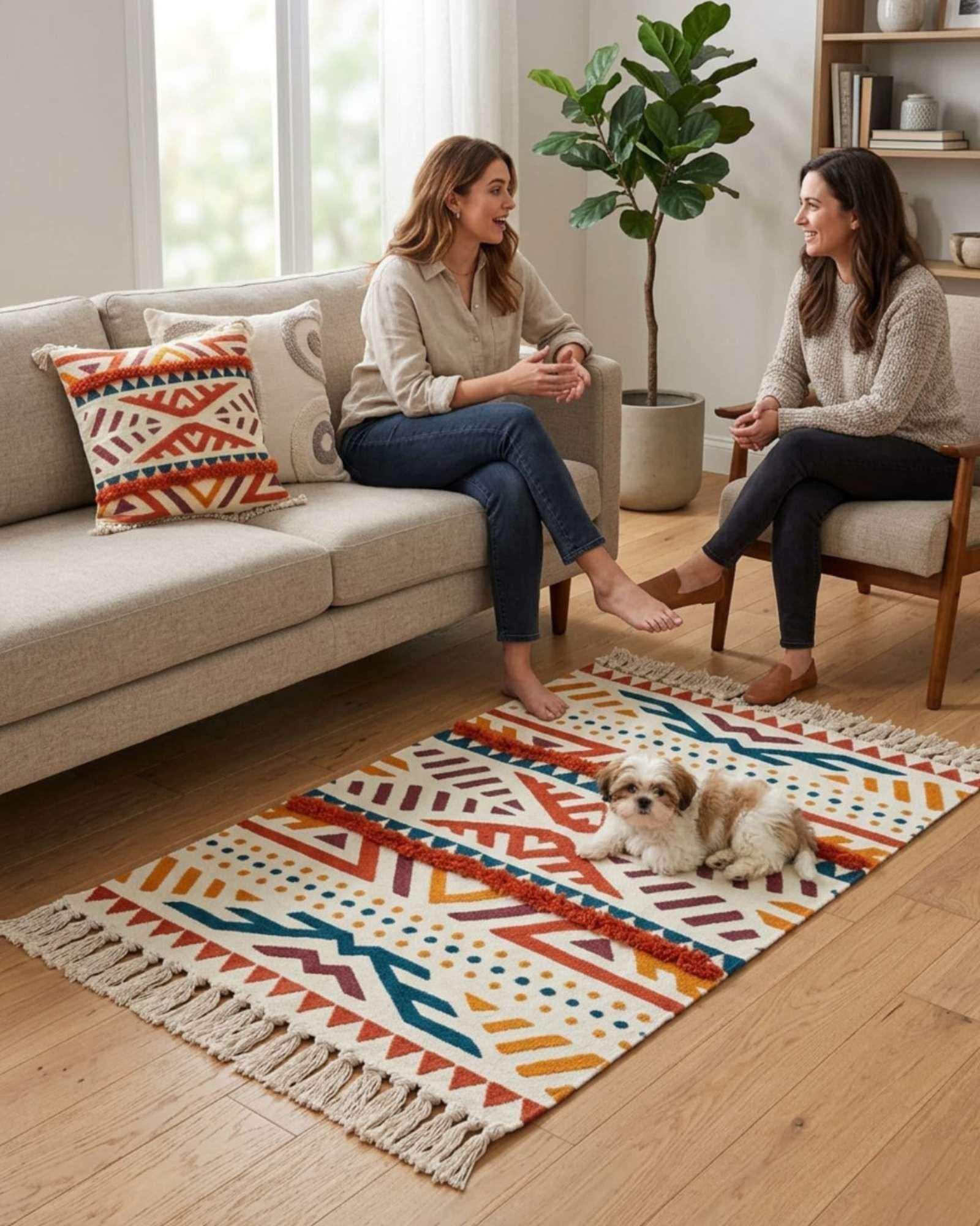 Alfombra Decorativa 60x90 cm Estampada con Relieve Tufting A5-2