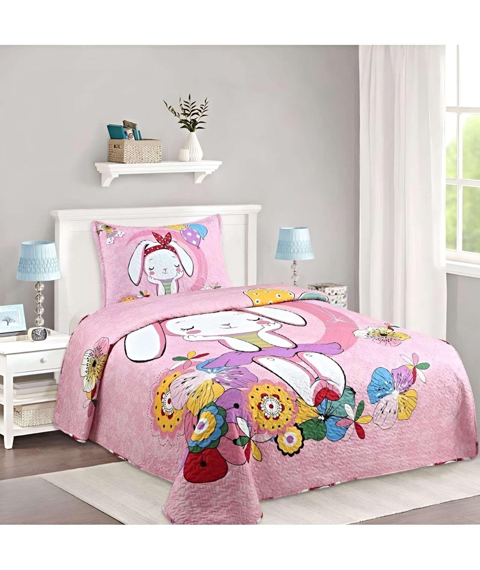 CUBRECAMA COLCHA QUILT DE VERANO PLAZA Y MEDIA A11-2