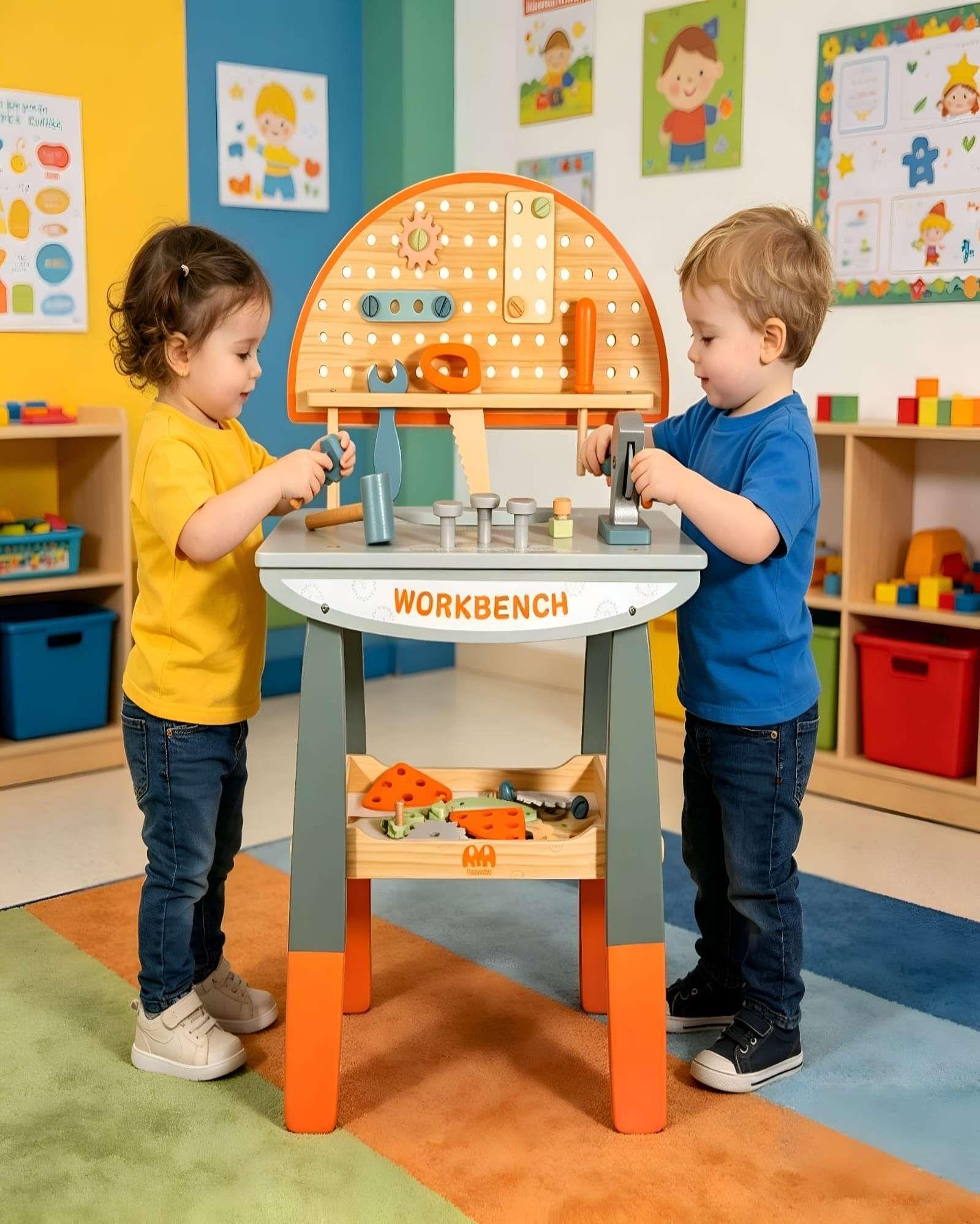 Taller Mecánico Infantil Didáctico En Madera Real-1