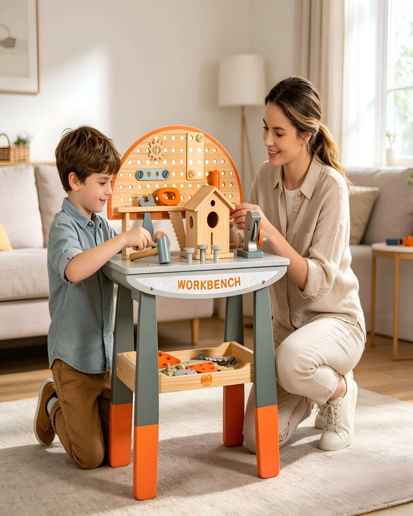 Taller Mecánico Infantil Didáctico En Madera Real-3