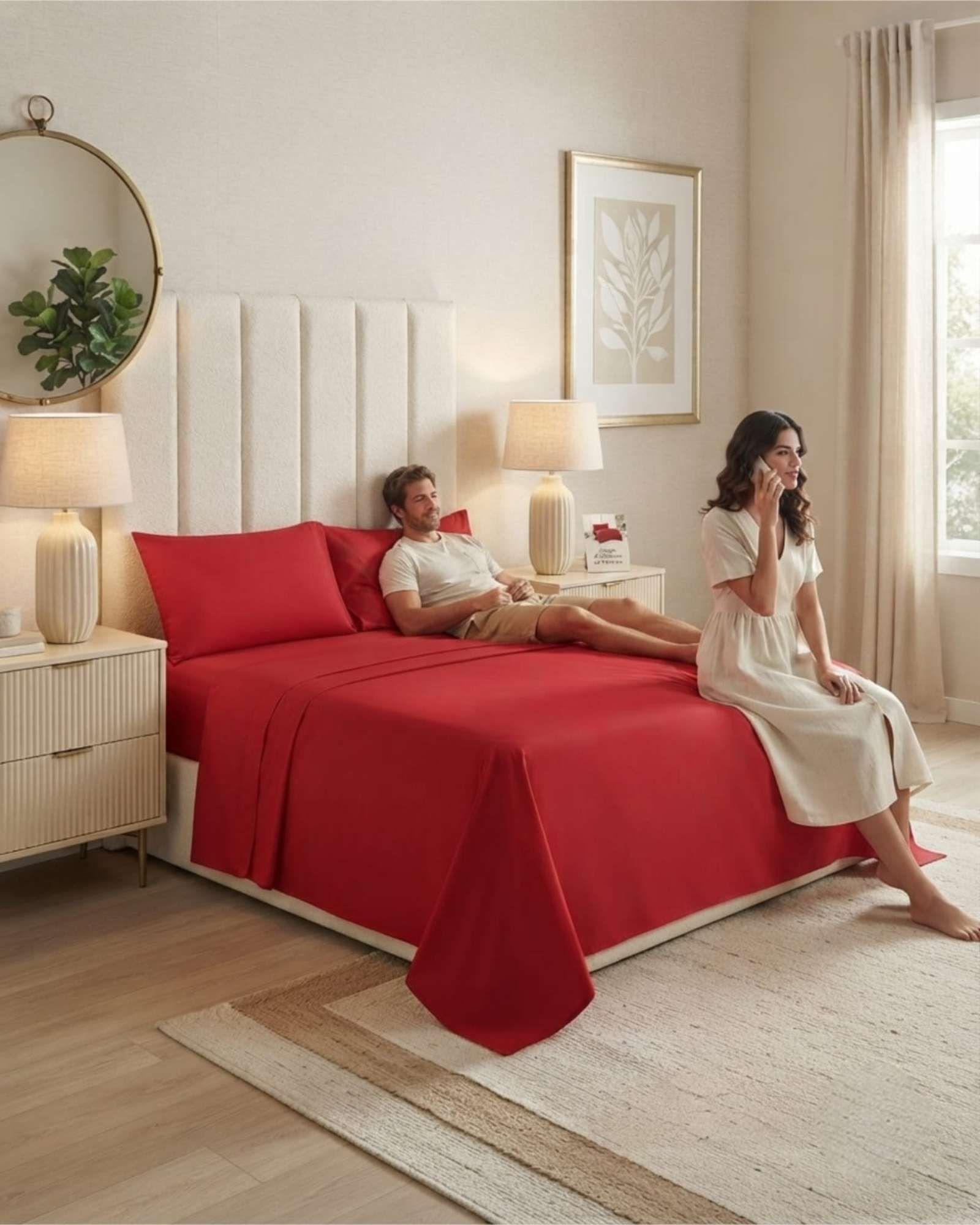 Juego De Sabanas Lisas Estilo Elegante Y Moderno 2 Plazas m1-2