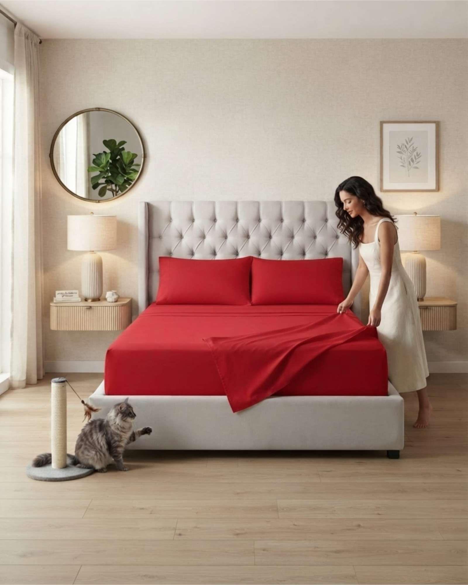 Juego De Sabanas Lisas Estilo Elegante Y Moderno 2 Plazas m1-3