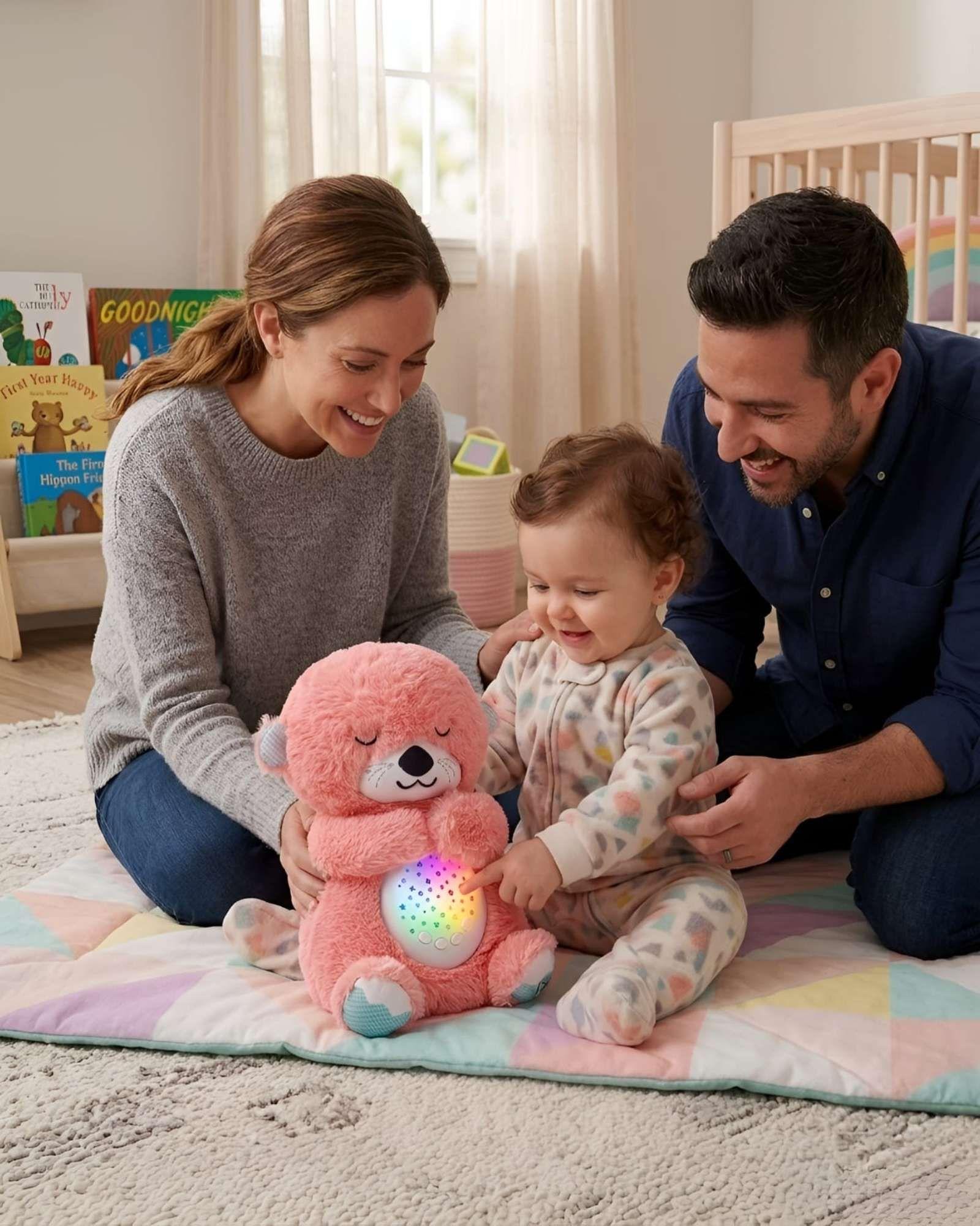 Peluche Nutria de Apego Proyector Ruido Blanco Bebe A2-2