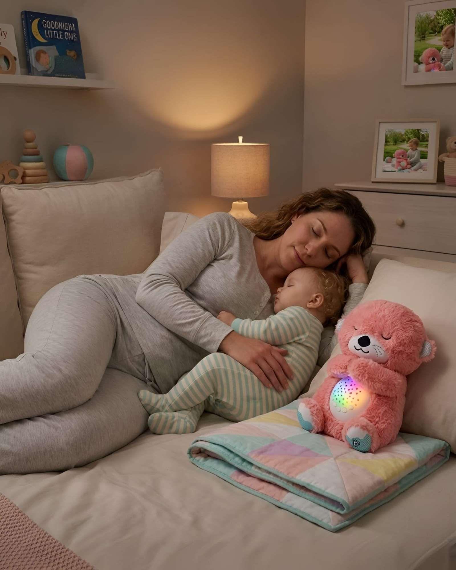 Peluche Nutria de Apego Proyector Ruido Blanco Bebe A2-3