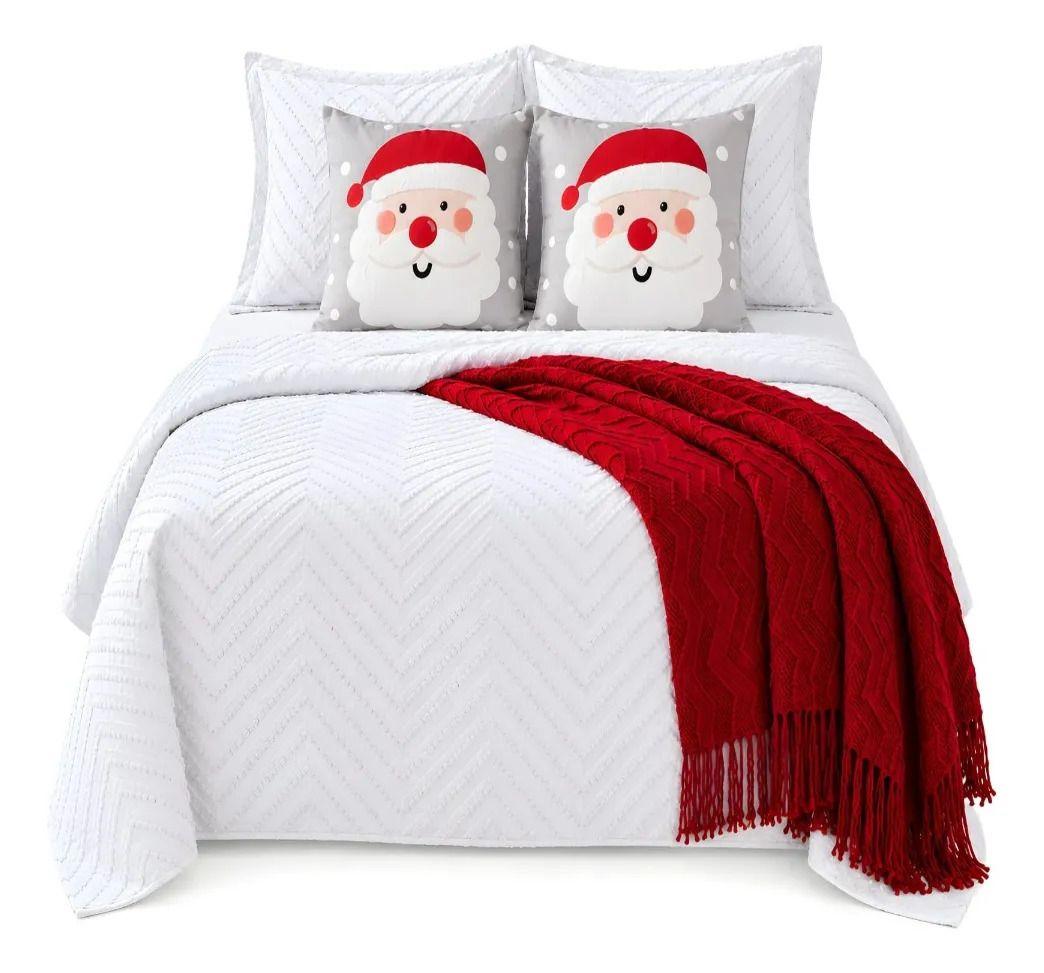 Set de Cama Navideño con Cubrecamas y 2 Fundas de Cojin King m23-5