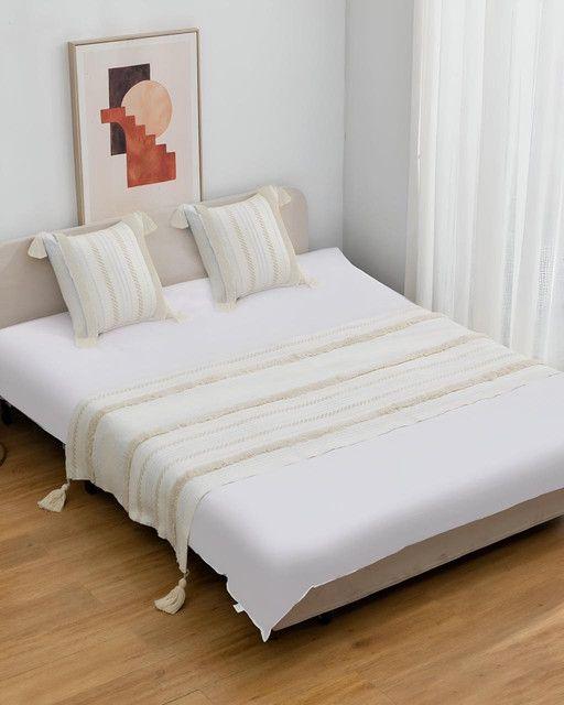 JUEGO DE PIECERA DE CAMA  2 FUNDAS MODELO BOHO F06-0