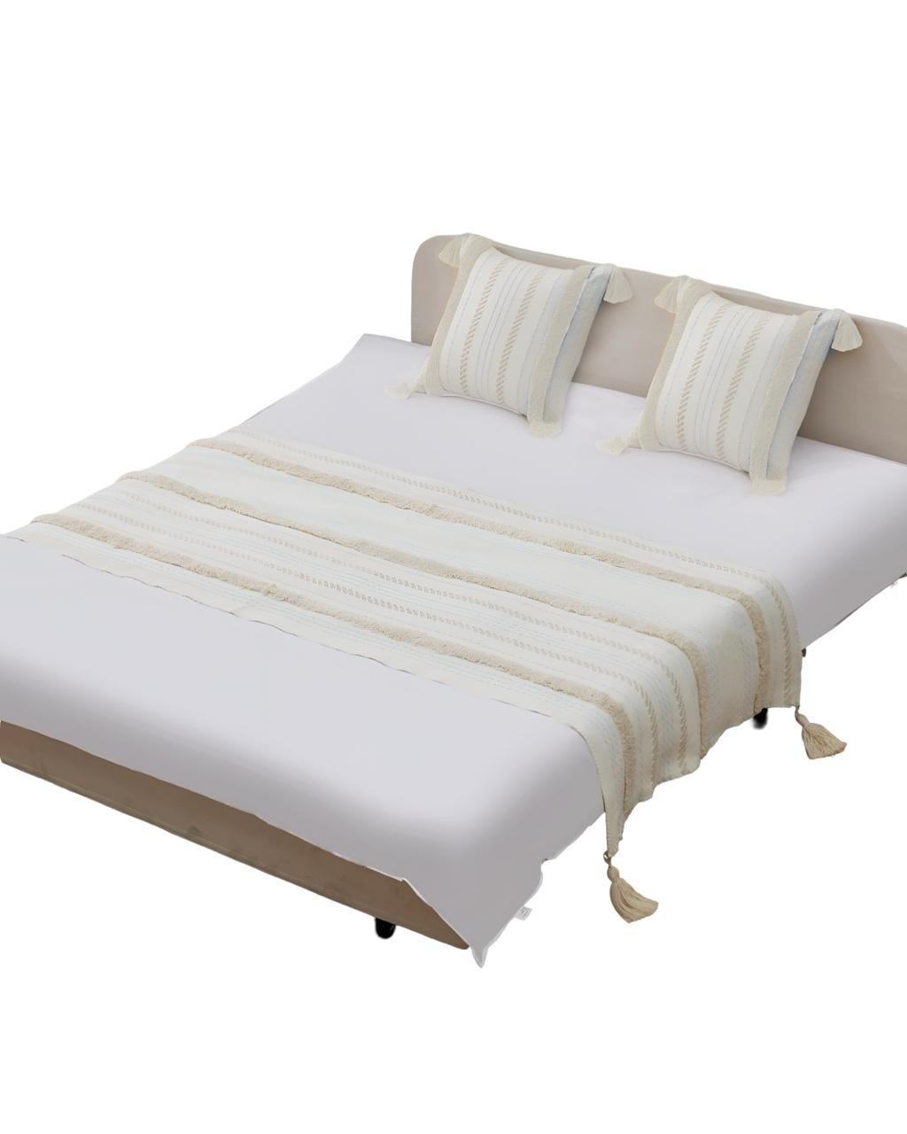 JUEGO DE PIECERA DE CAMA  2 FUNDAS MODELO BOHO F06-1