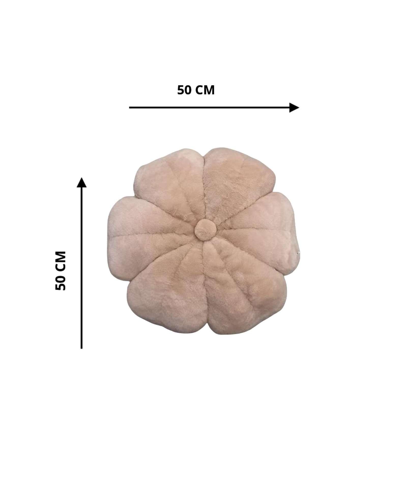COJIN ELEGANTE FLOR BEIGE 50 CM-1