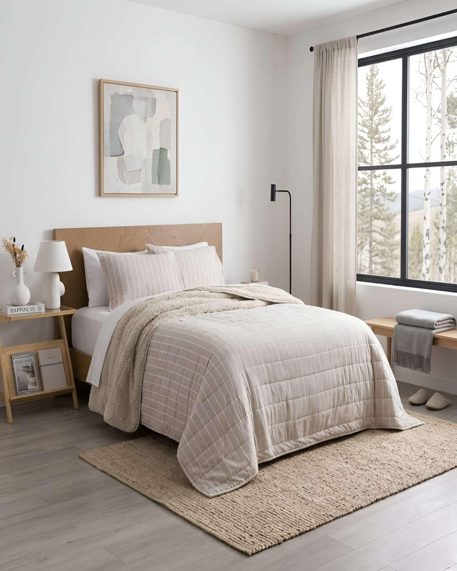 Plumon Quilt King Con Sherpa Palma Cationic Suave m4-1