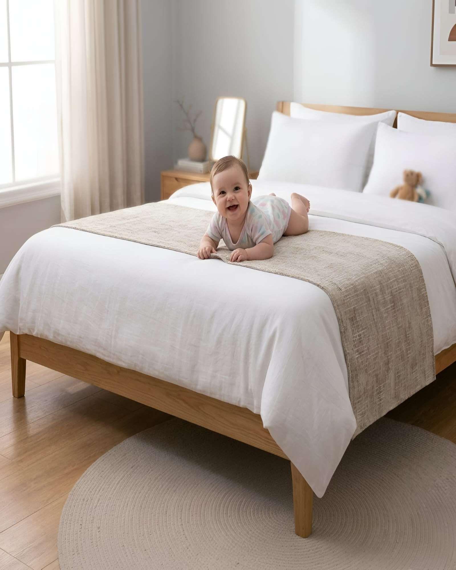 Piecera Cama Chenille Cruzada Decorativa-2