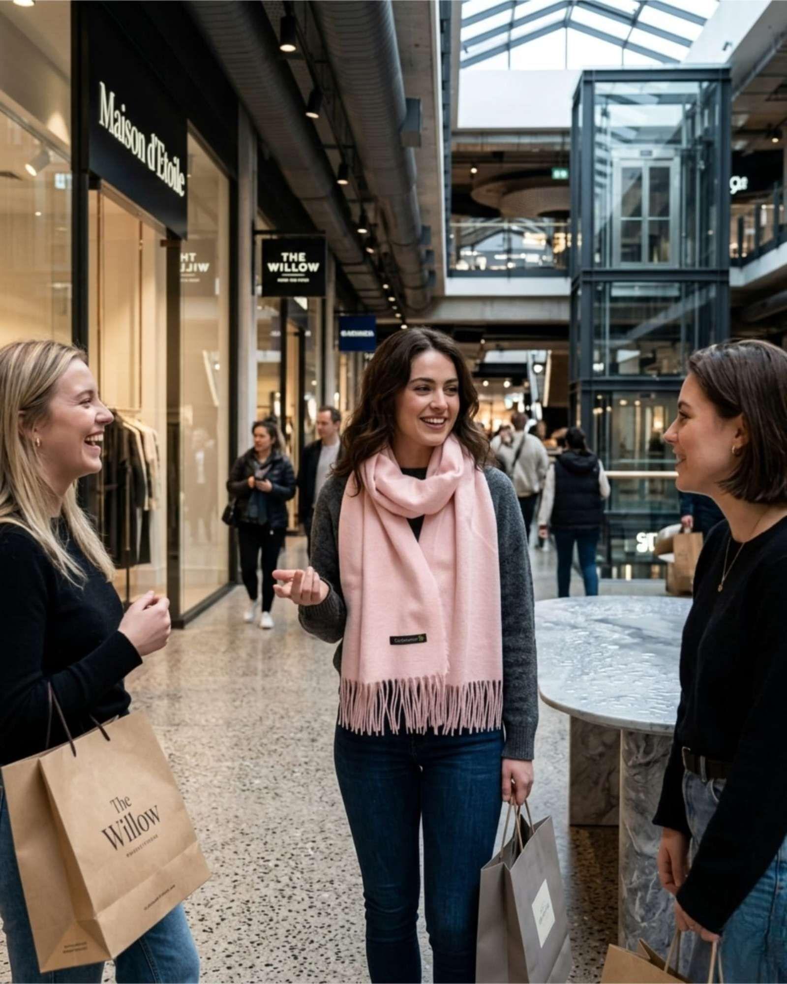 Bufanda Cashmere Premium Unisex Varios Colores rosa-1