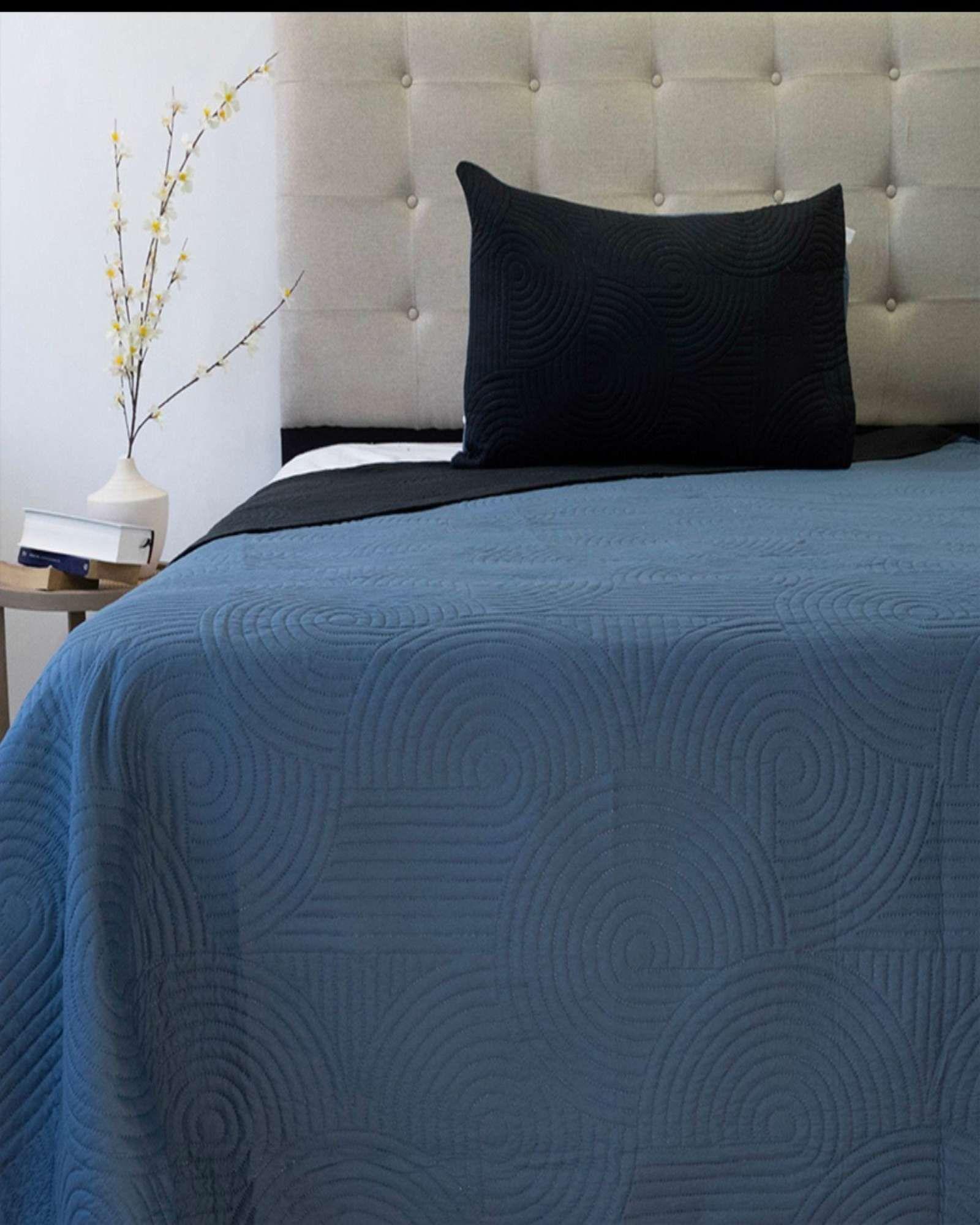 Cubrecama Quilt Bicolor plaza y media Doral M02-3