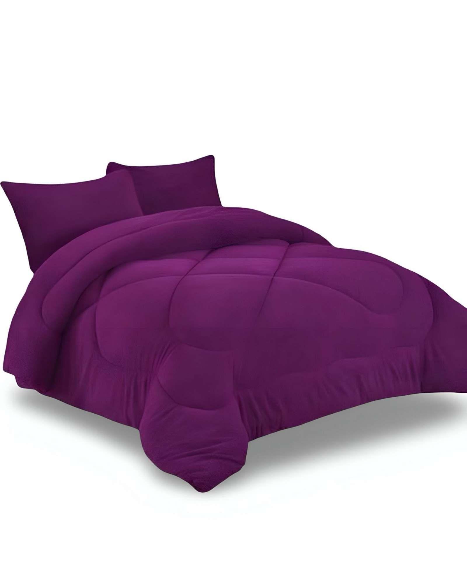 COBERTOR ELEGANTE DE INVIERNO UNICOLOR PLUSH CON CHIPORRO PLAZA Y MEDIA S56-3