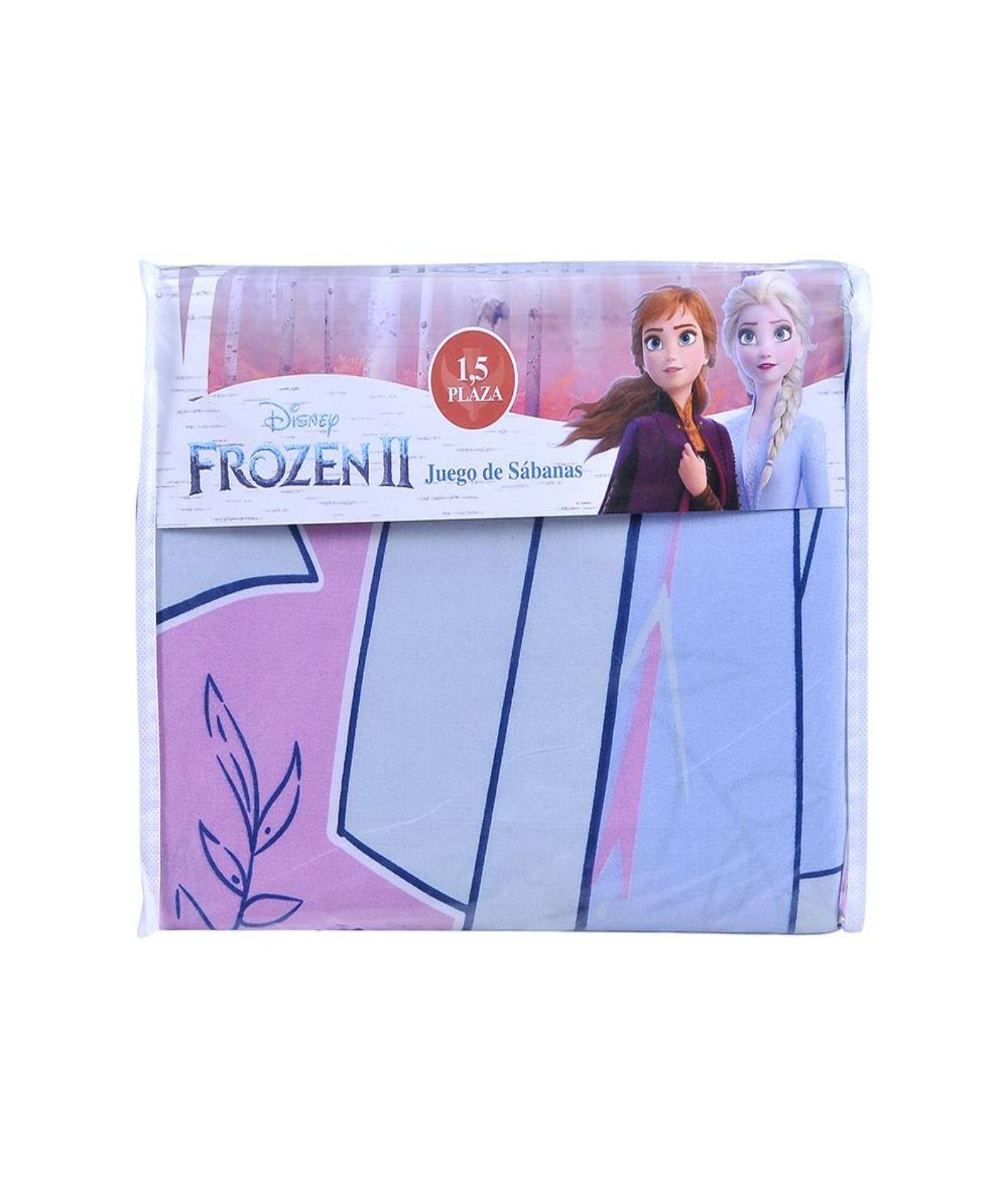 JUEGO DE SABANA NIÑA FROZEN HAPPINES  PLAZA Y MEDIA-2