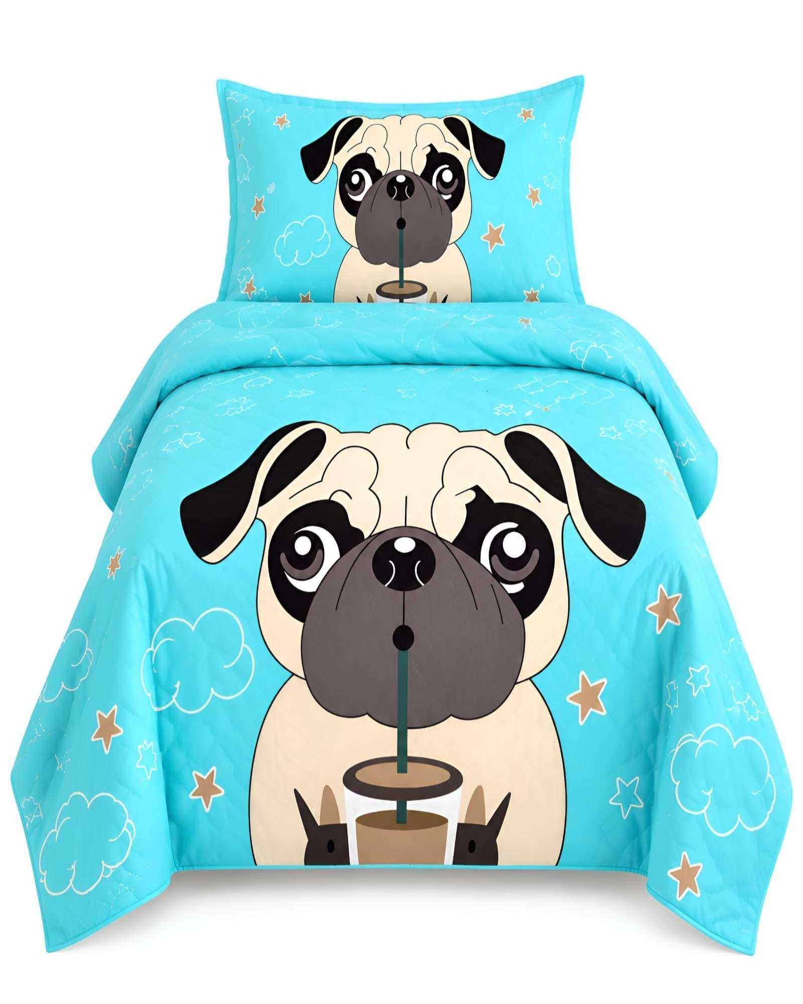 Set Quilt Verano 1.5 Plazas + Almohada + Funda De Almohada 04-4