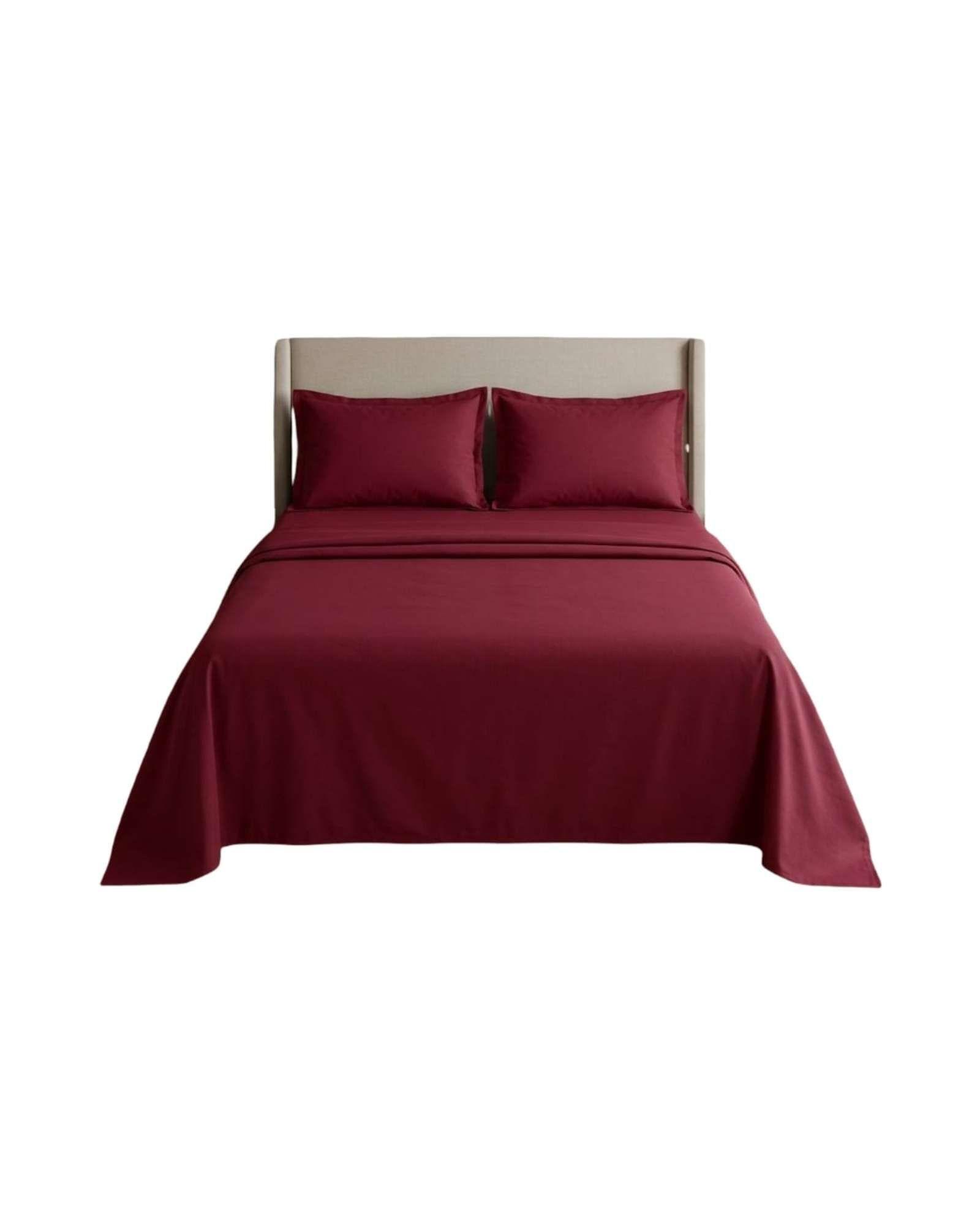 Juego de Sábanas colo rojo king Resistencia y Elegancia para tu Descanso Diario-2