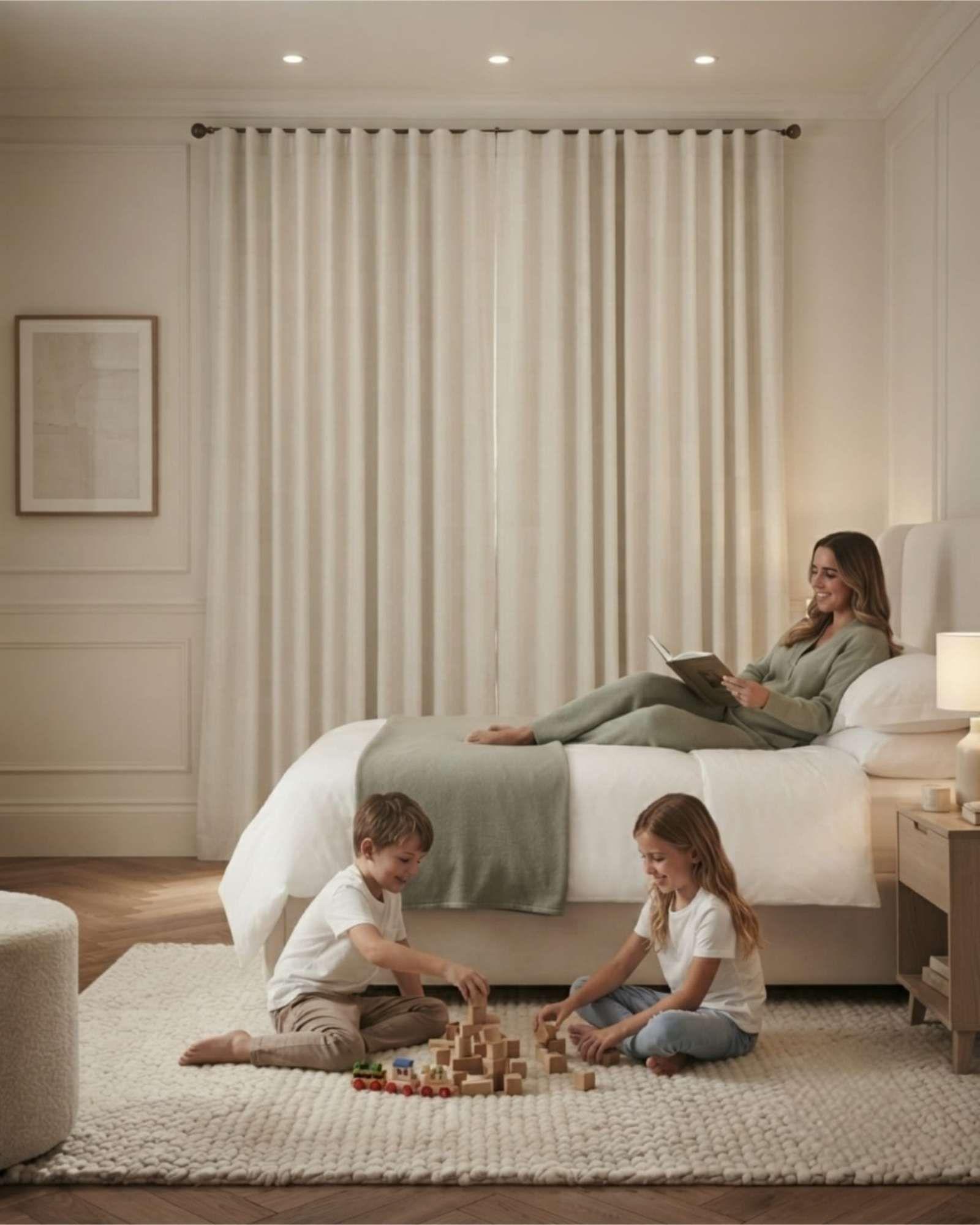 Juego De Cortinas Blackout 140x240cm De Elegancia Premium m3-3