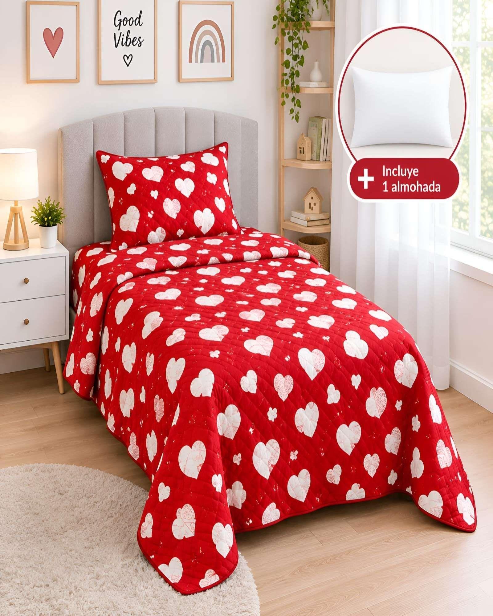 Quilt 1.5 Plazas 180x230 cm + Funda de Almohada-0