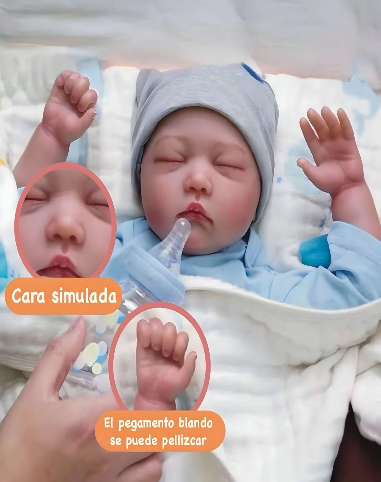BEBE REBORN REALISTA DE SILICONA Y ALGODÓN 55CM 7n7-2