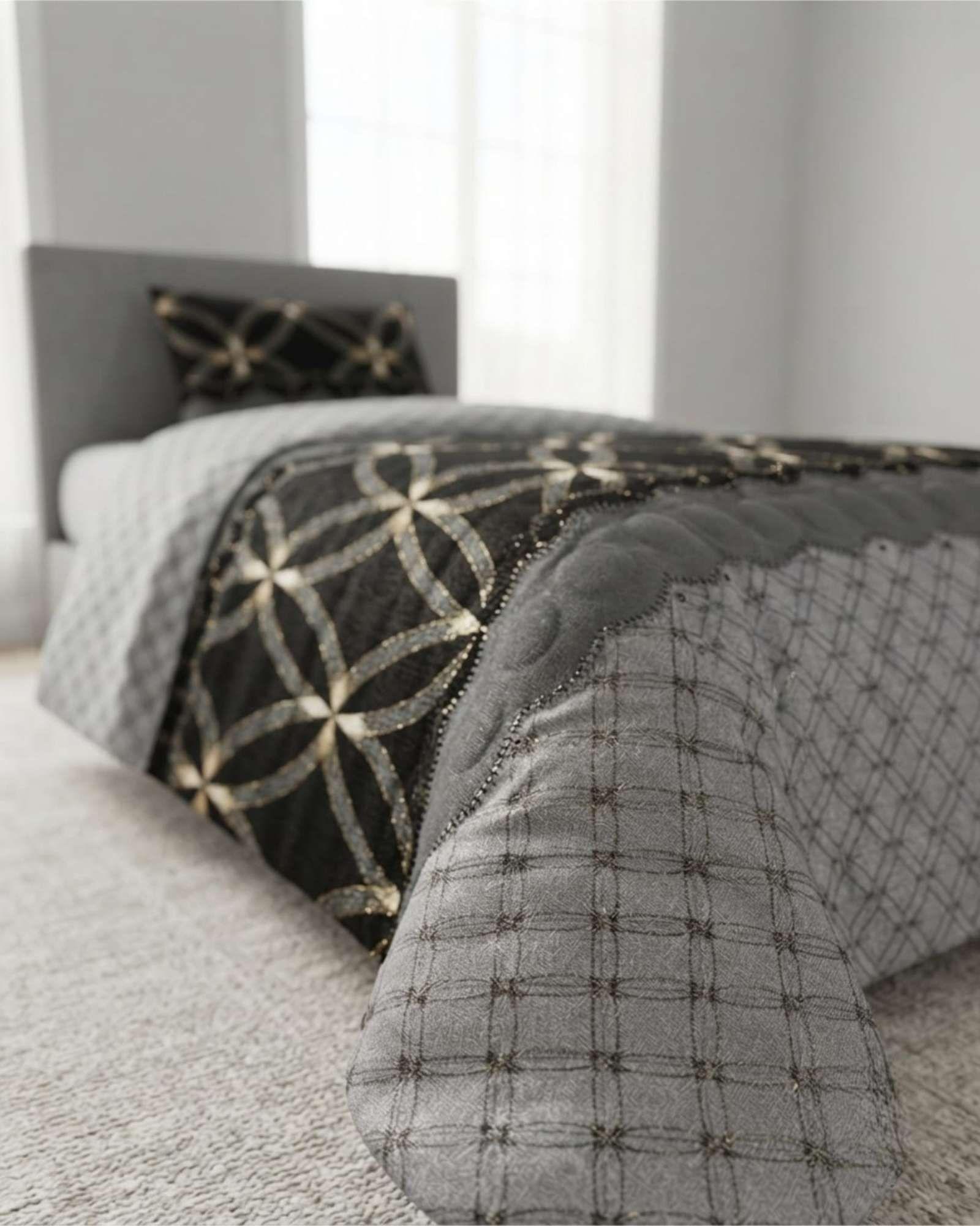 Cubrecama Quilt De Verano Ligero Y Fresco Plaza Y Media Mas Almohada m1-2