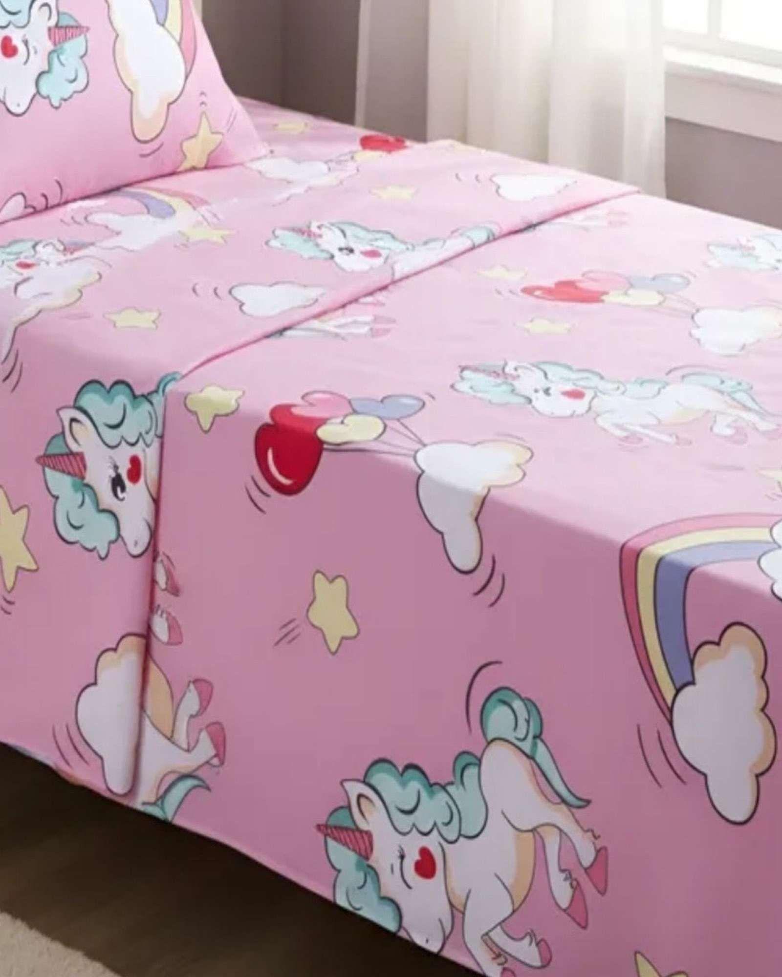 Sabanas infantil de verano Unicornio niña 1 plaza -3