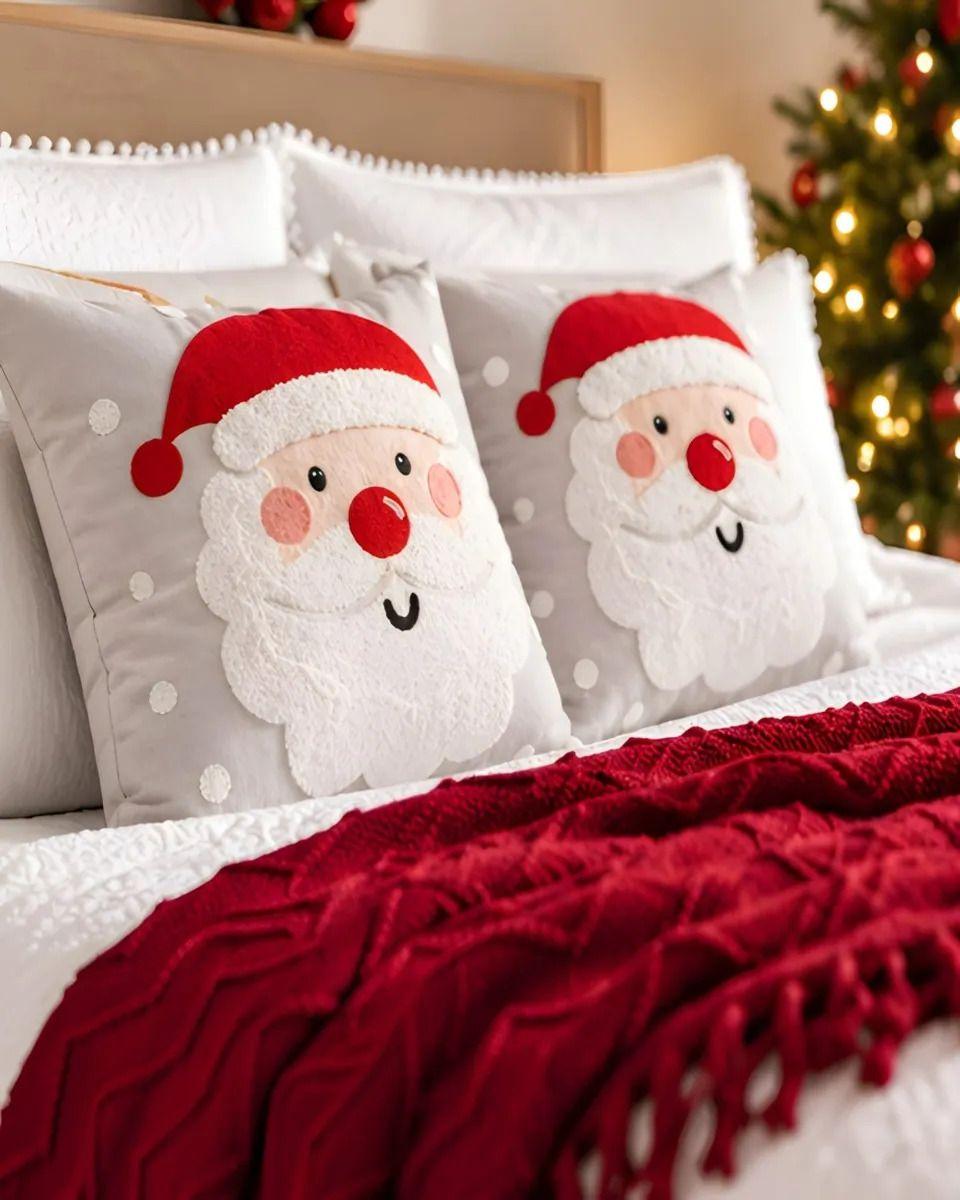 Set de Cama Navideño con Cubrecamas y 2 Fundas de Cojin 1.5 Plaza m10-0