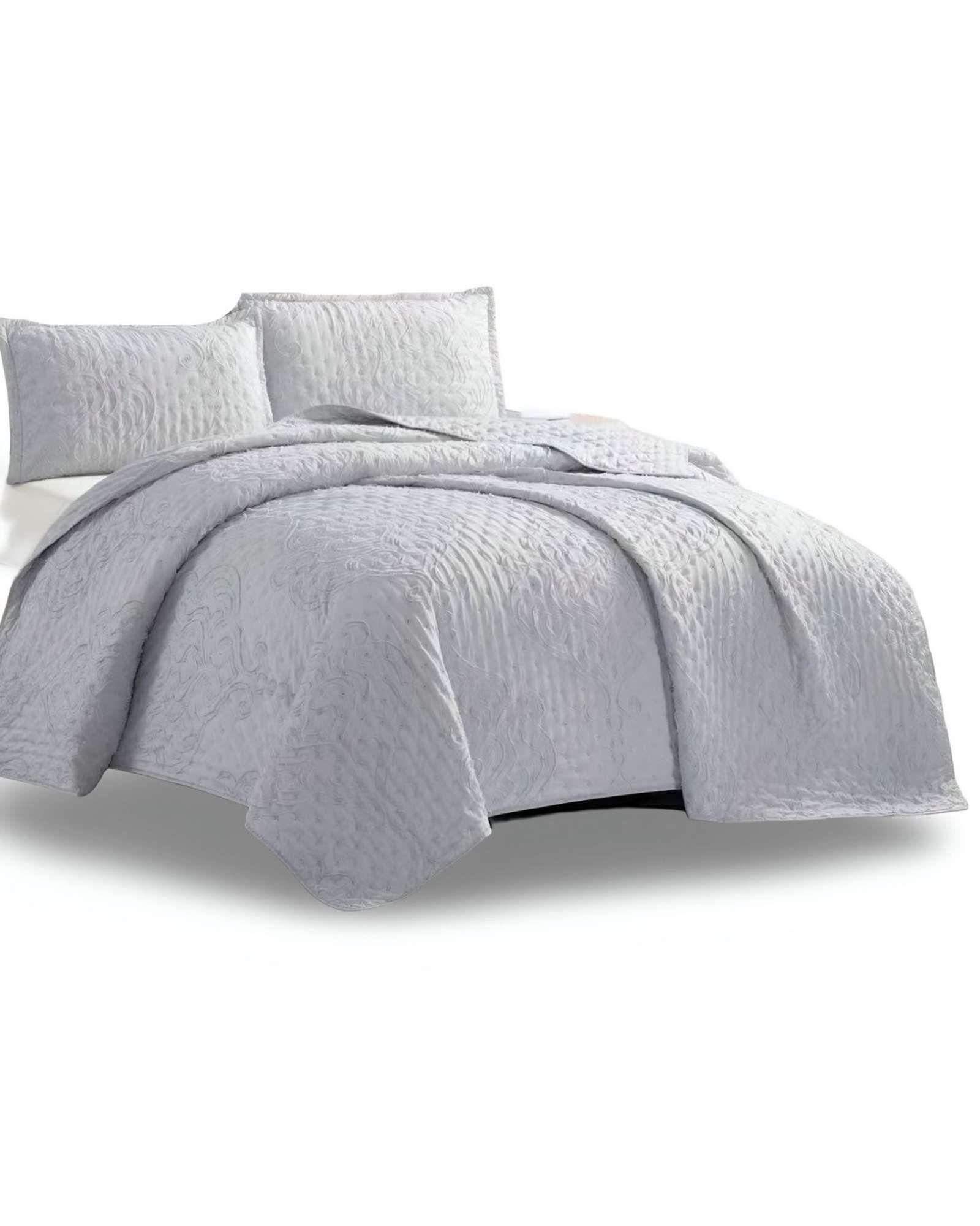 CUBRECAMA QUILT TUFTING DE LUJO SUAVE PLAZA Y MEDIA k01-0