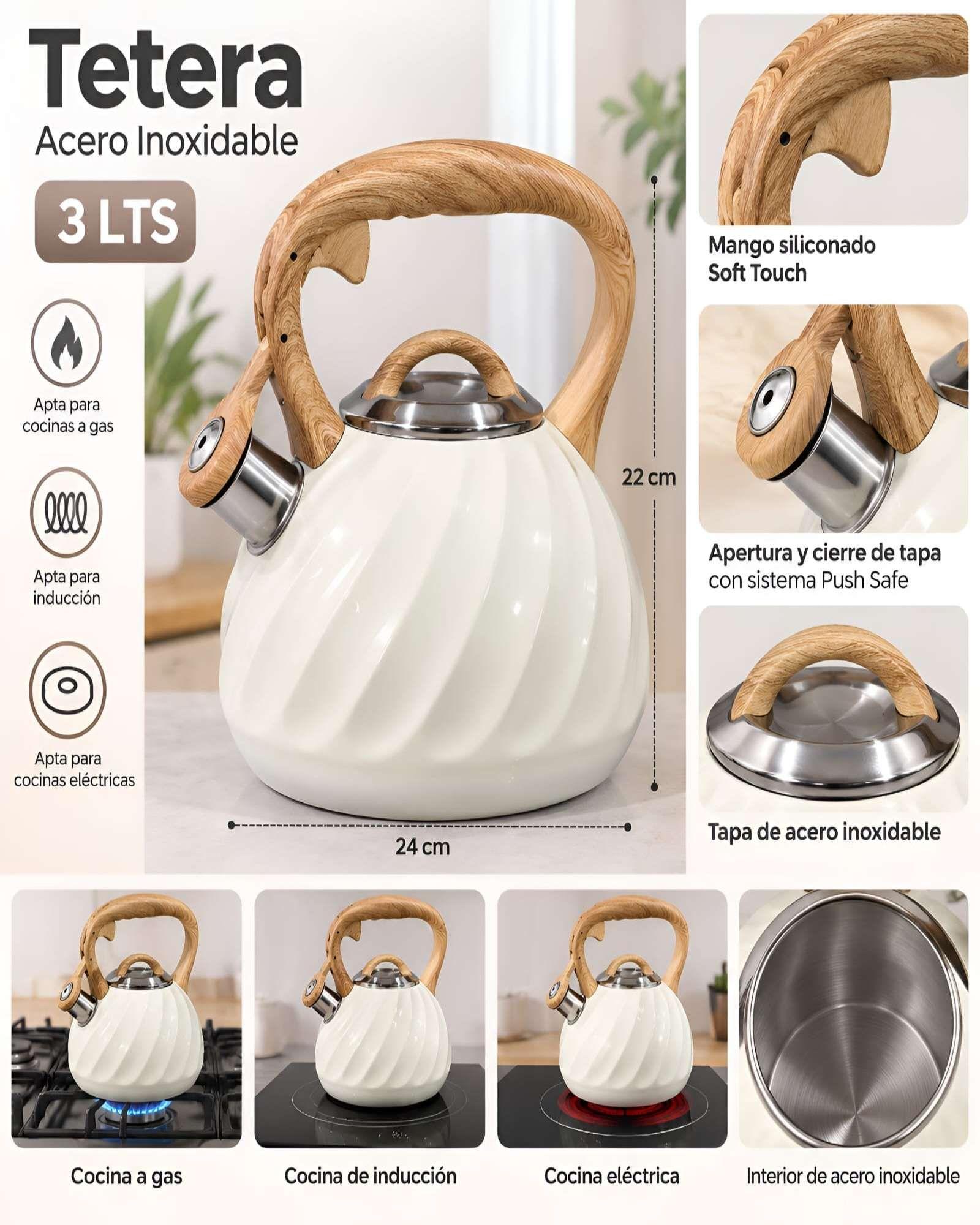 Tetera de Acero Inoxidable 3 Litros Multicocina 04-4